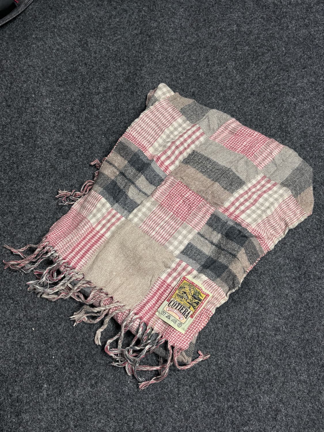 "COTIERA" cotton100% check muffler 상품이미지1