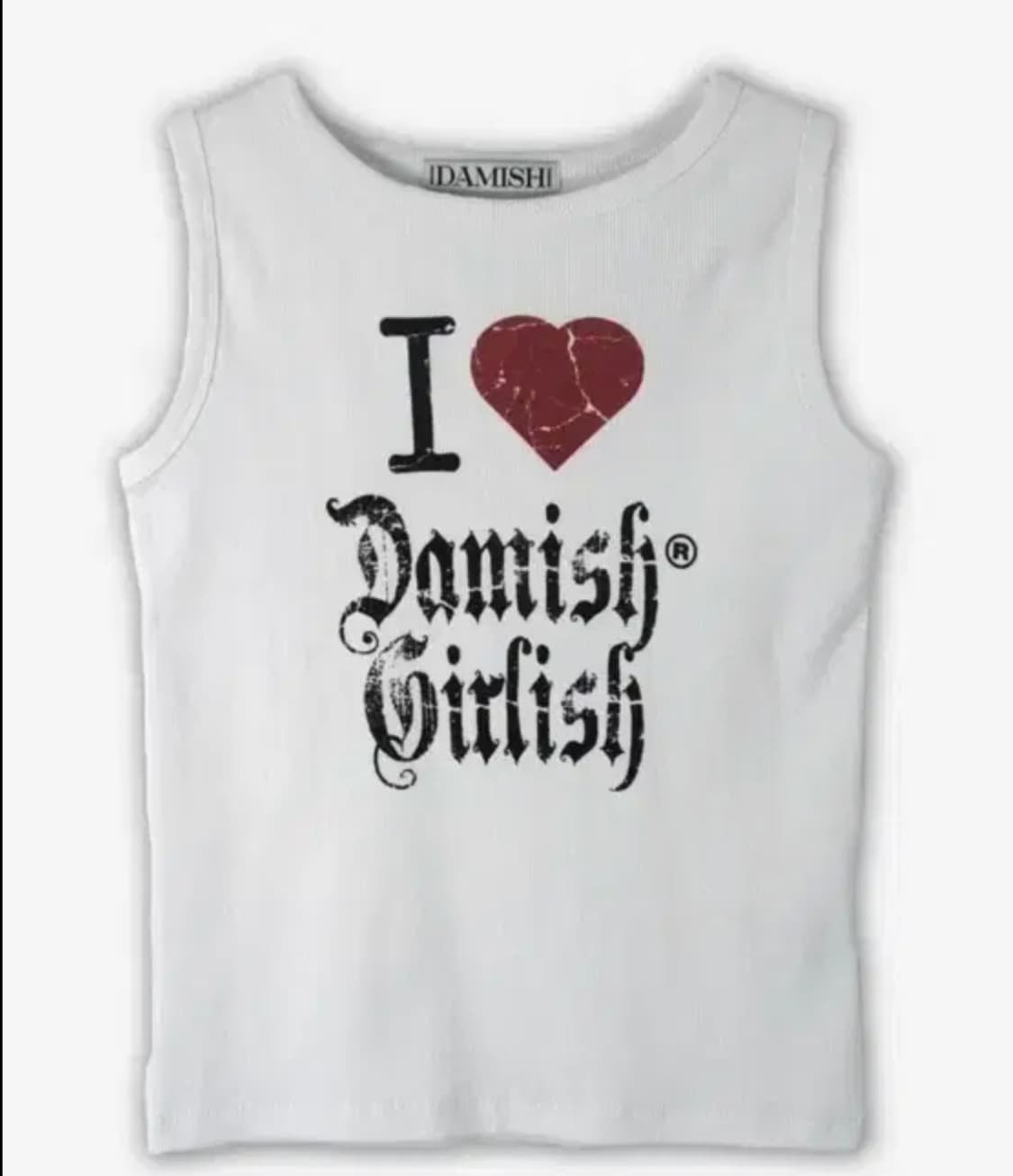 다미쉬 아이러브 다미쉬걸 나시 탱크탑 상품이미지1