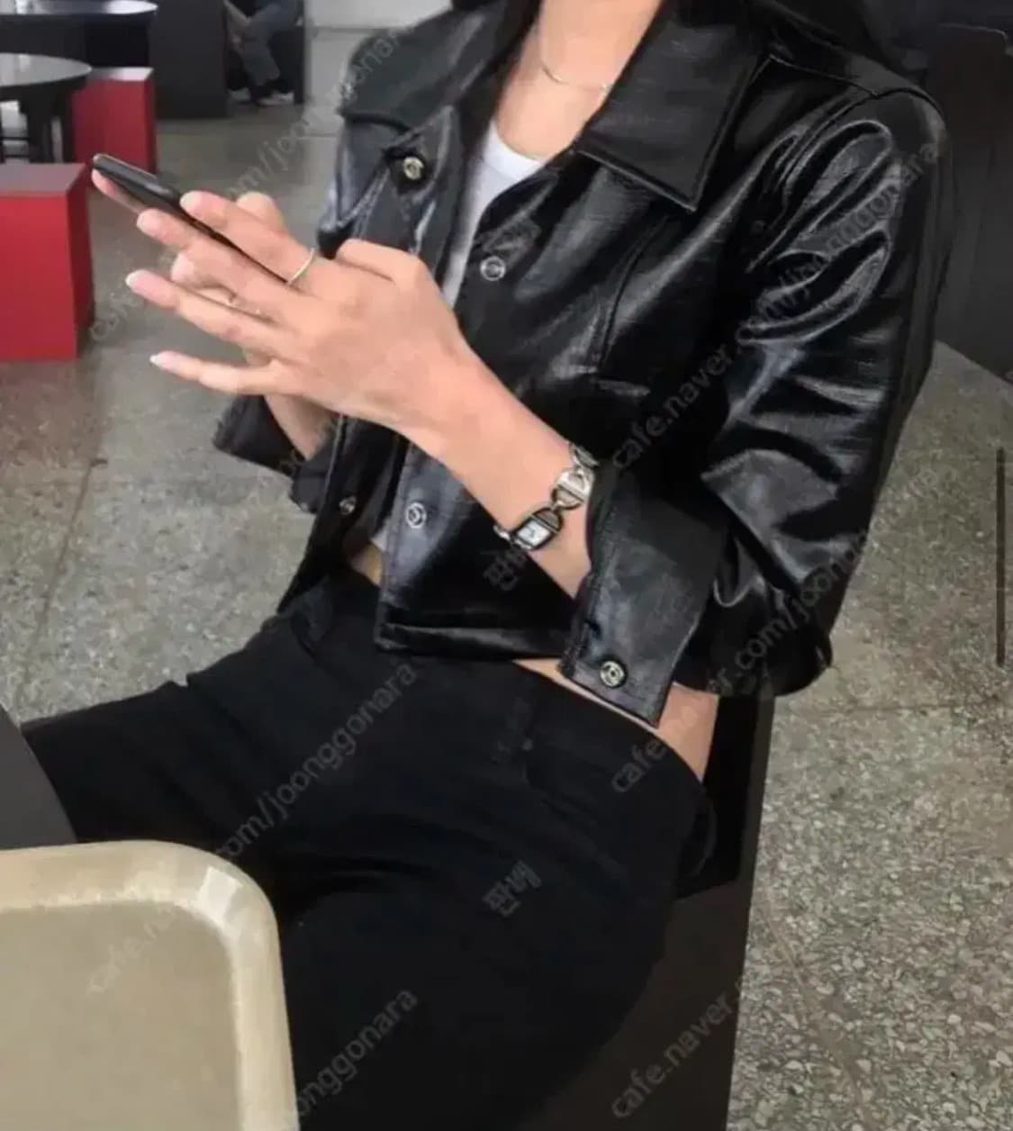 보헤미안서울 크록 숏 자켓 상품이미지2