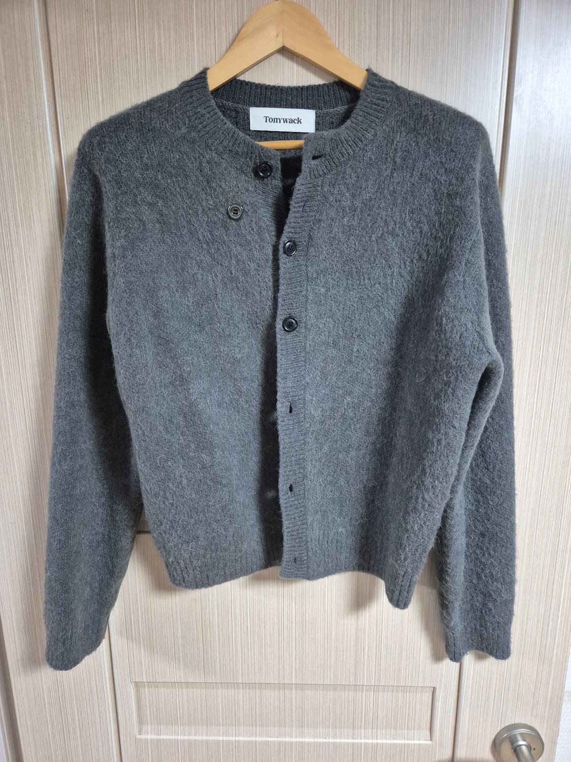 Tony wack  알파카 모헤어 크루넥가디건 - 카본 M사이즈 상품이미지1
