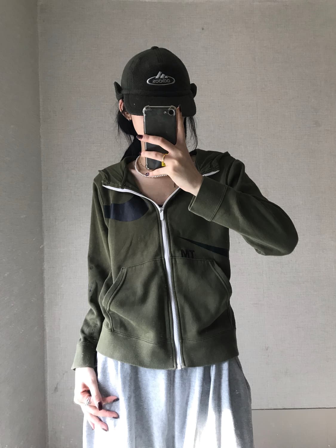 나이키 카키 빅스우시 후드집업 상품이미지2