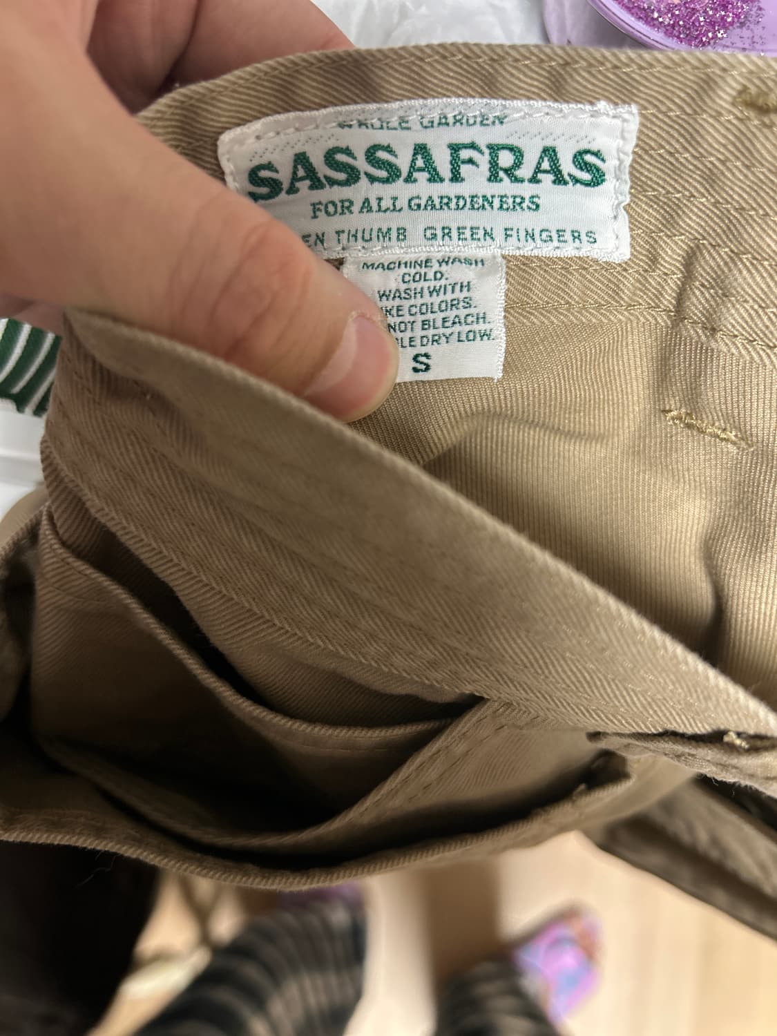 SASSAFRAS 사사프라스 베이지 폴리프 가드닝 쇼츠 S 상품이미지4