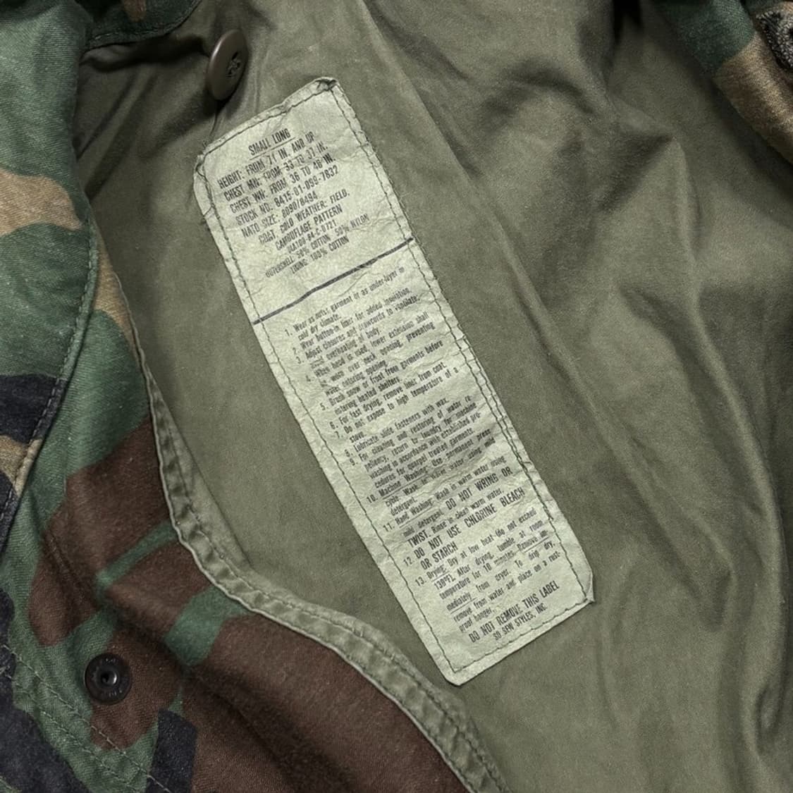 미군 M64 우드랜드 카모 야상v0414 상품이미지7