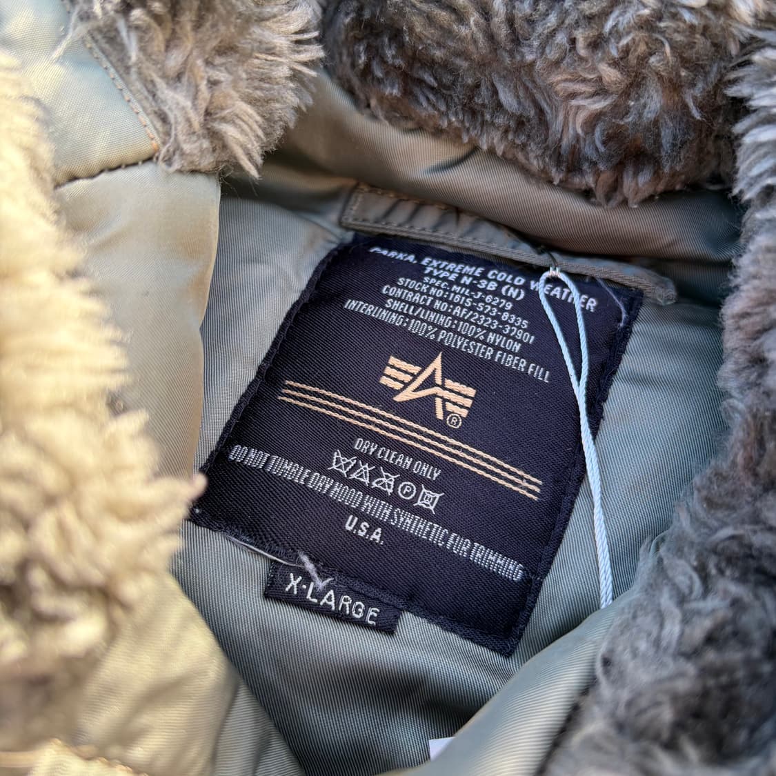 알파 인더스트리 빈티지 N-3B 익스트림 파카 XL 상품이미지6