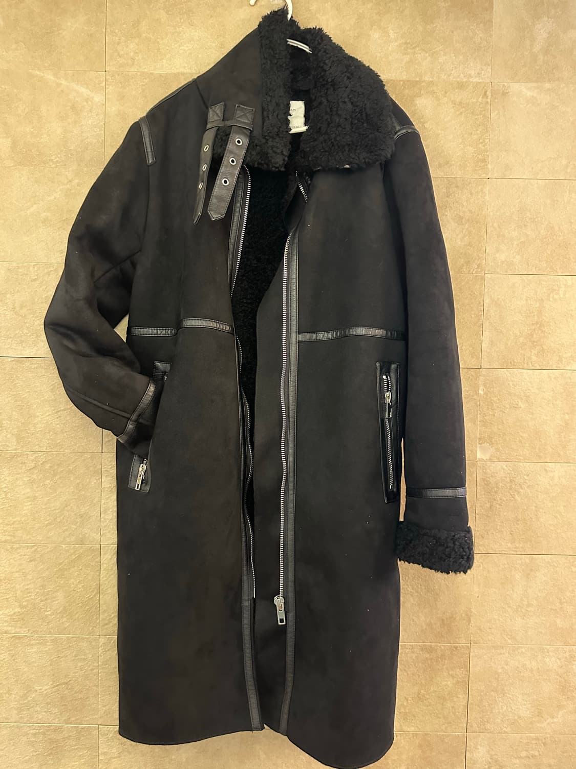 자라 여성 무스탕 롱 코트 M 상품이미지3