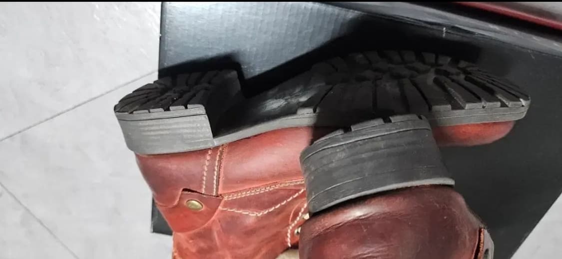 레드 브라운 양모 가죽부츠 37 상품이미지5