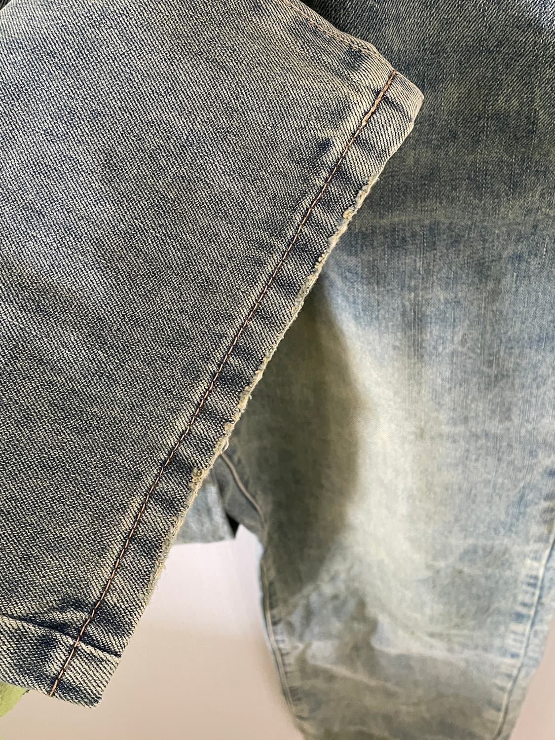 비터셀즈 하트 포켓 데미지 데님 - 빈티지 블루 상품이미지6