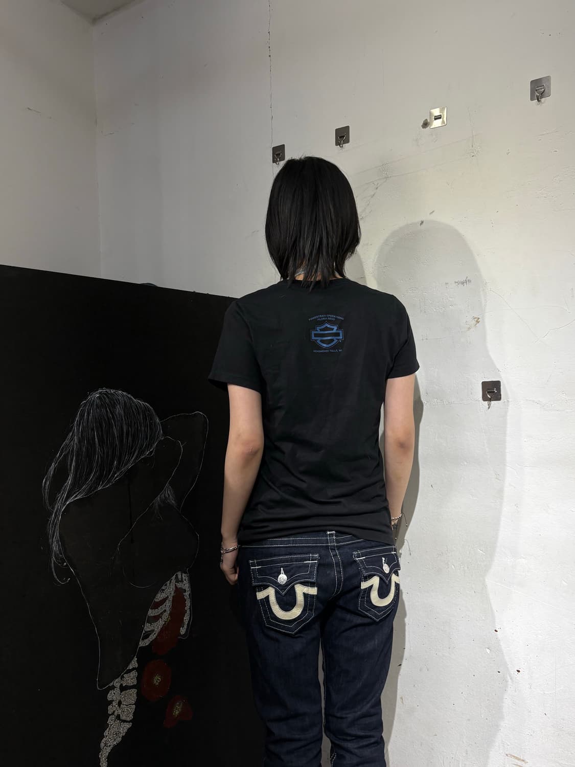 할리데이비슨 y2k 와투케 빅로고 반팔 티셔츠 상품이미지4