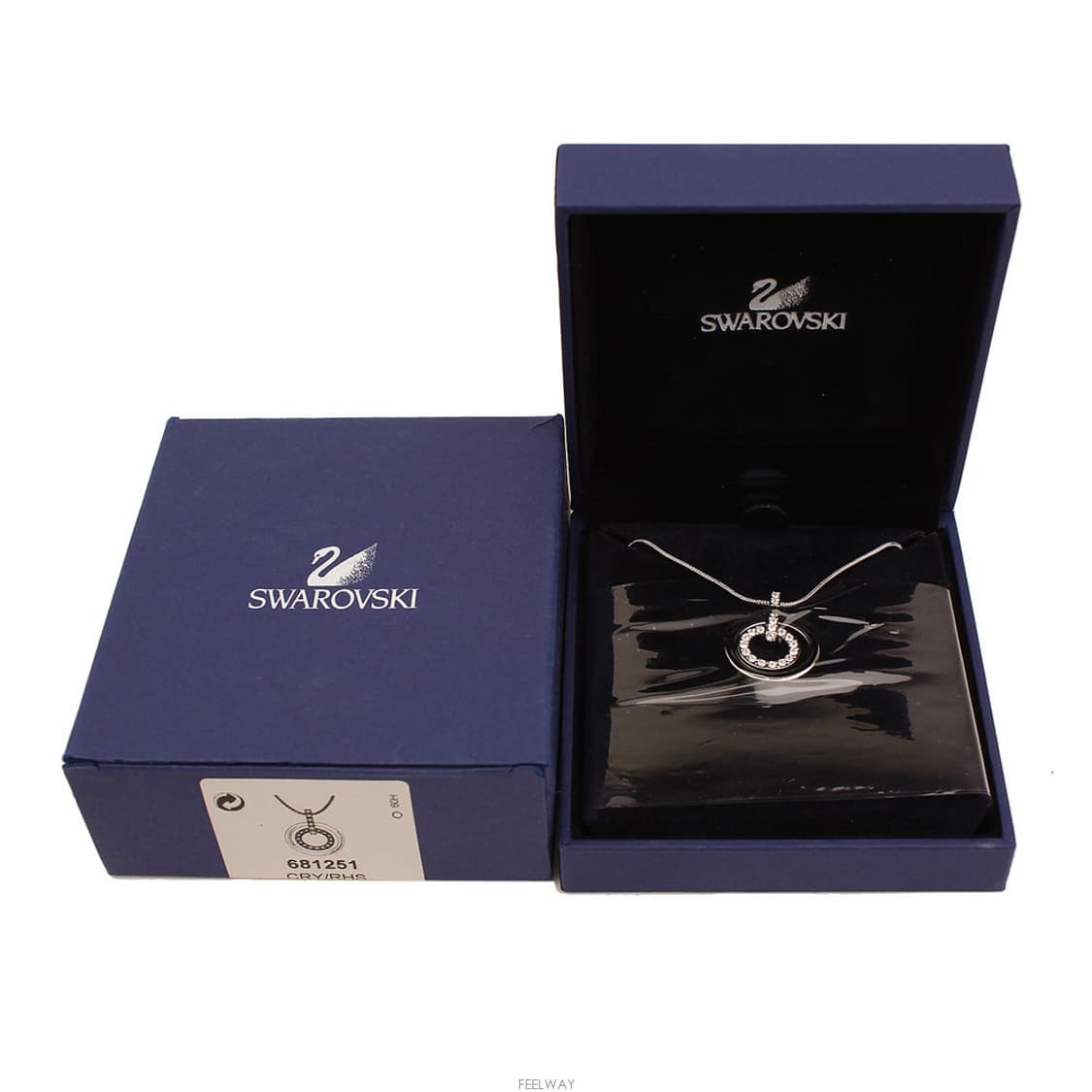 스와로브스키 크리스탈 서클 펜던트 은장 목걸이 상품이미지3
