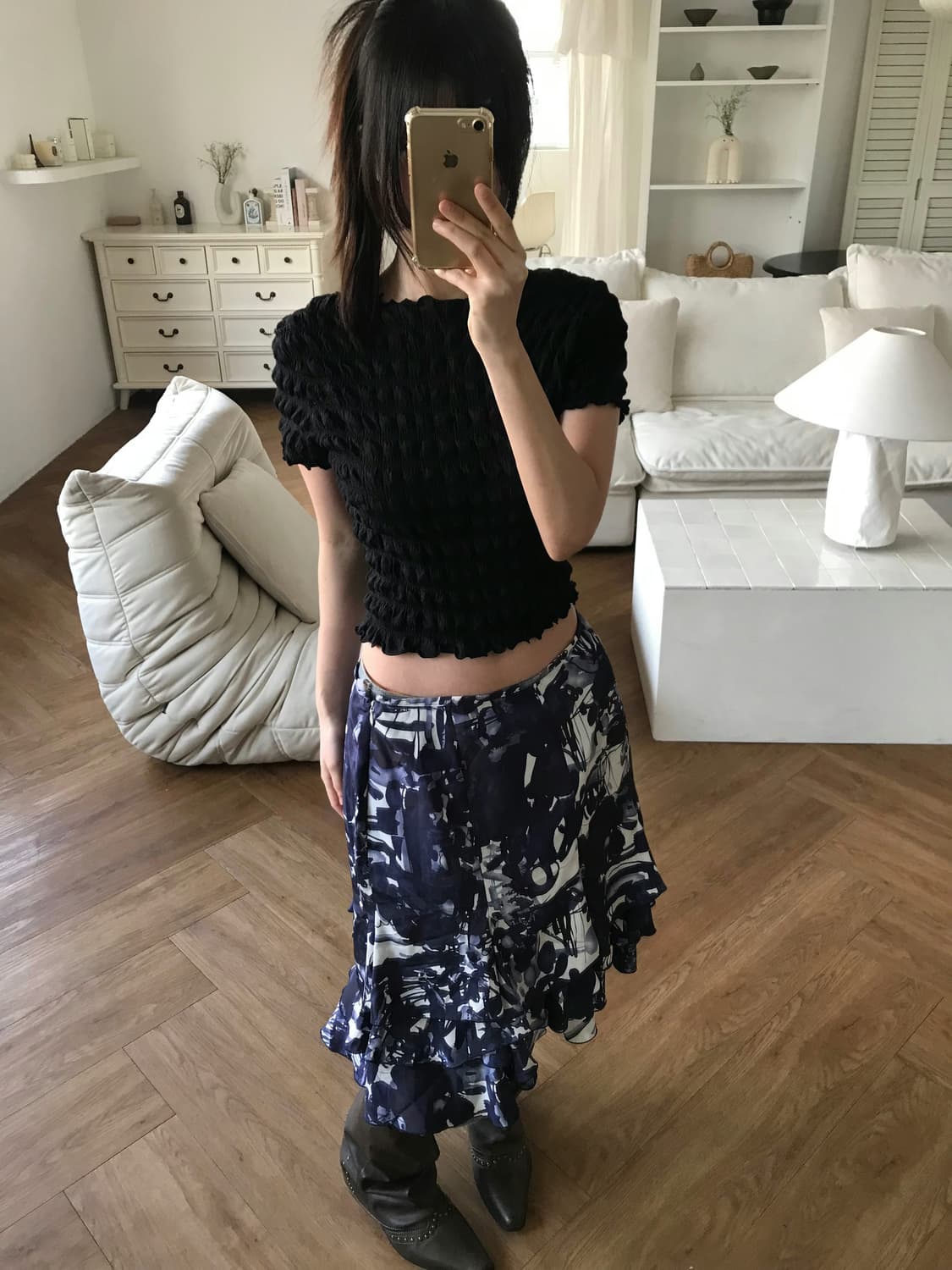 vintage pattern skirt 상품이미지4