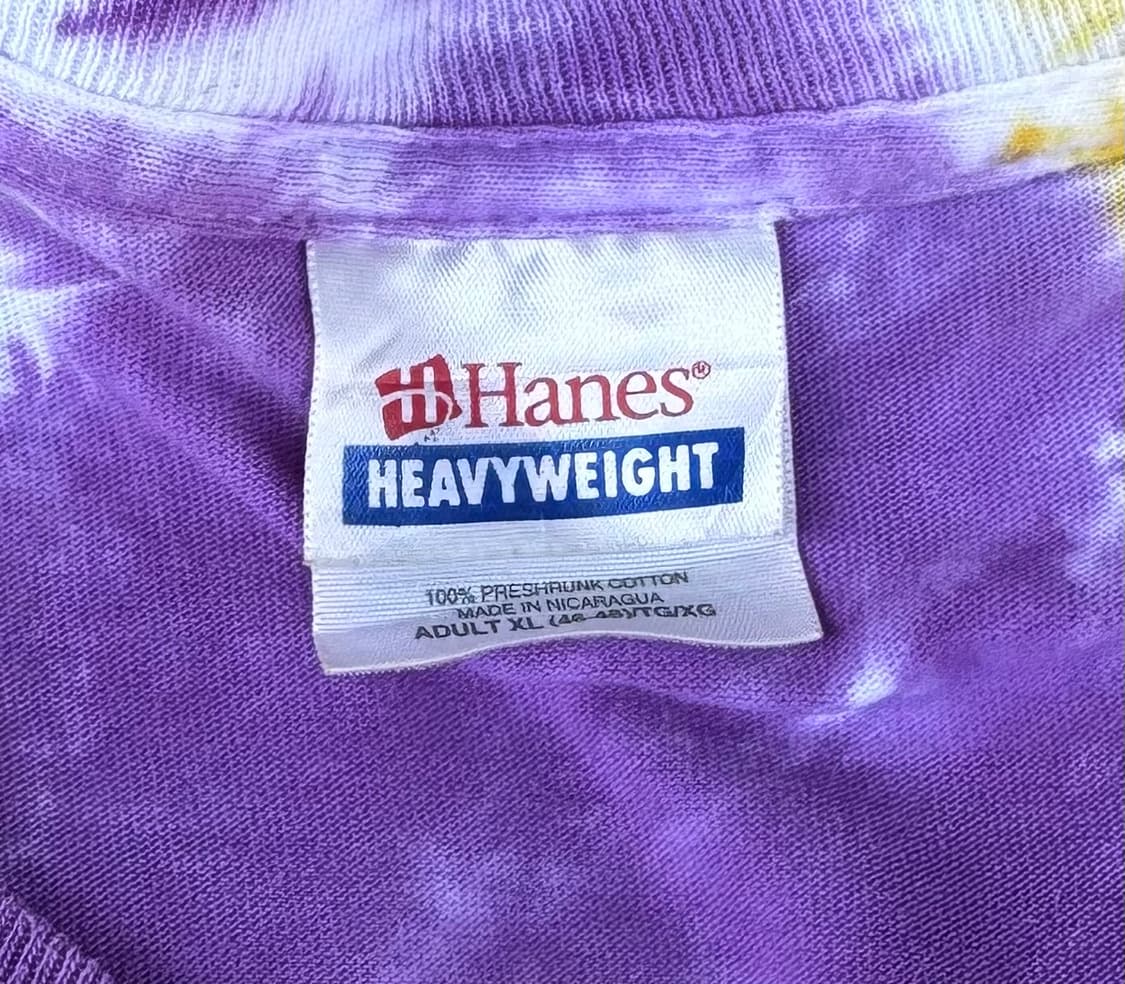 빈티지 타이 다이 hanes 그래픽 반팔 티셔츠 XL 790 상품이미지3