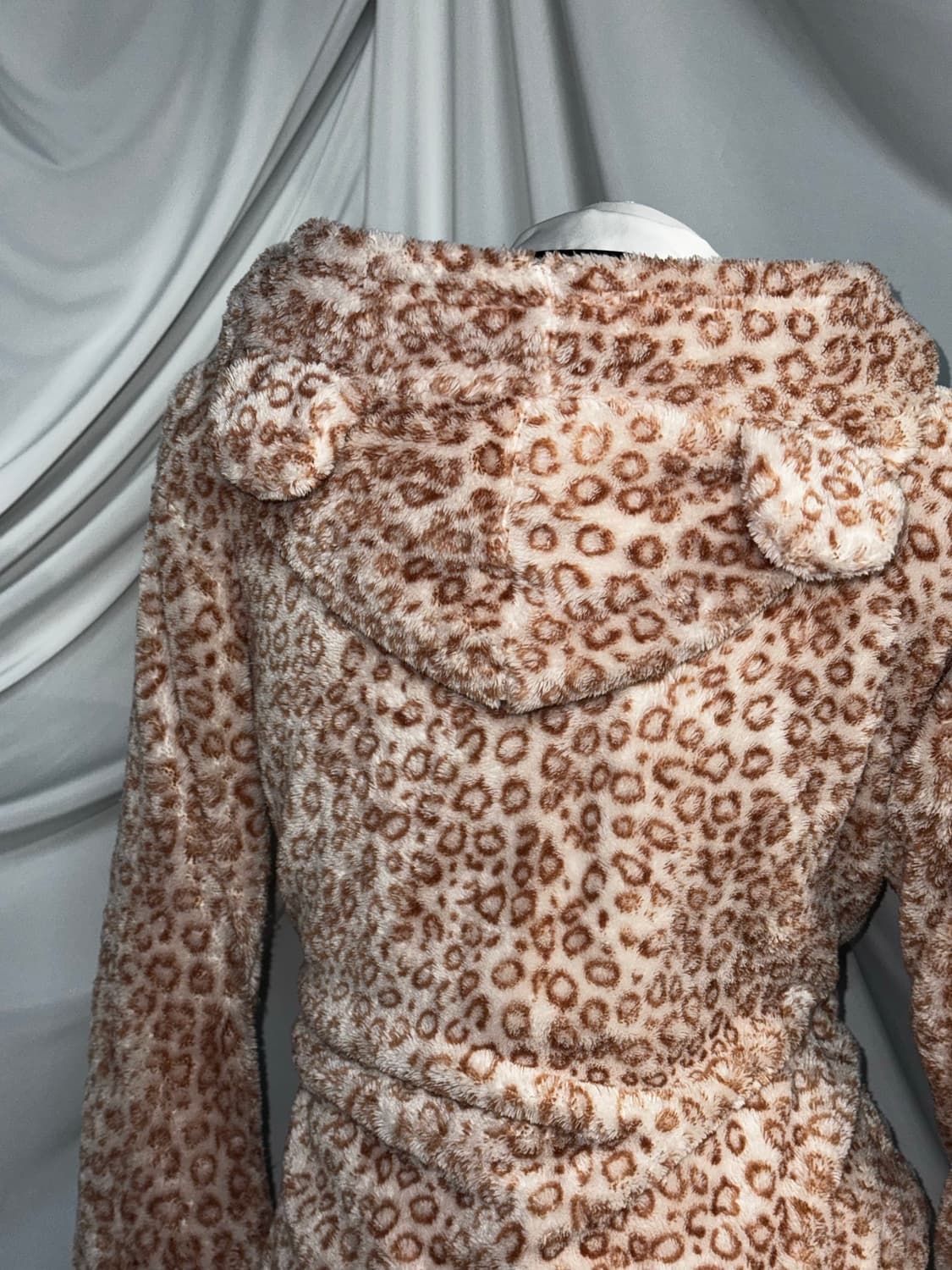 뮤트핑크 레오파드 곰돌이 갸루 데미지 스트라이프 니트 코디세트  상품이미지10