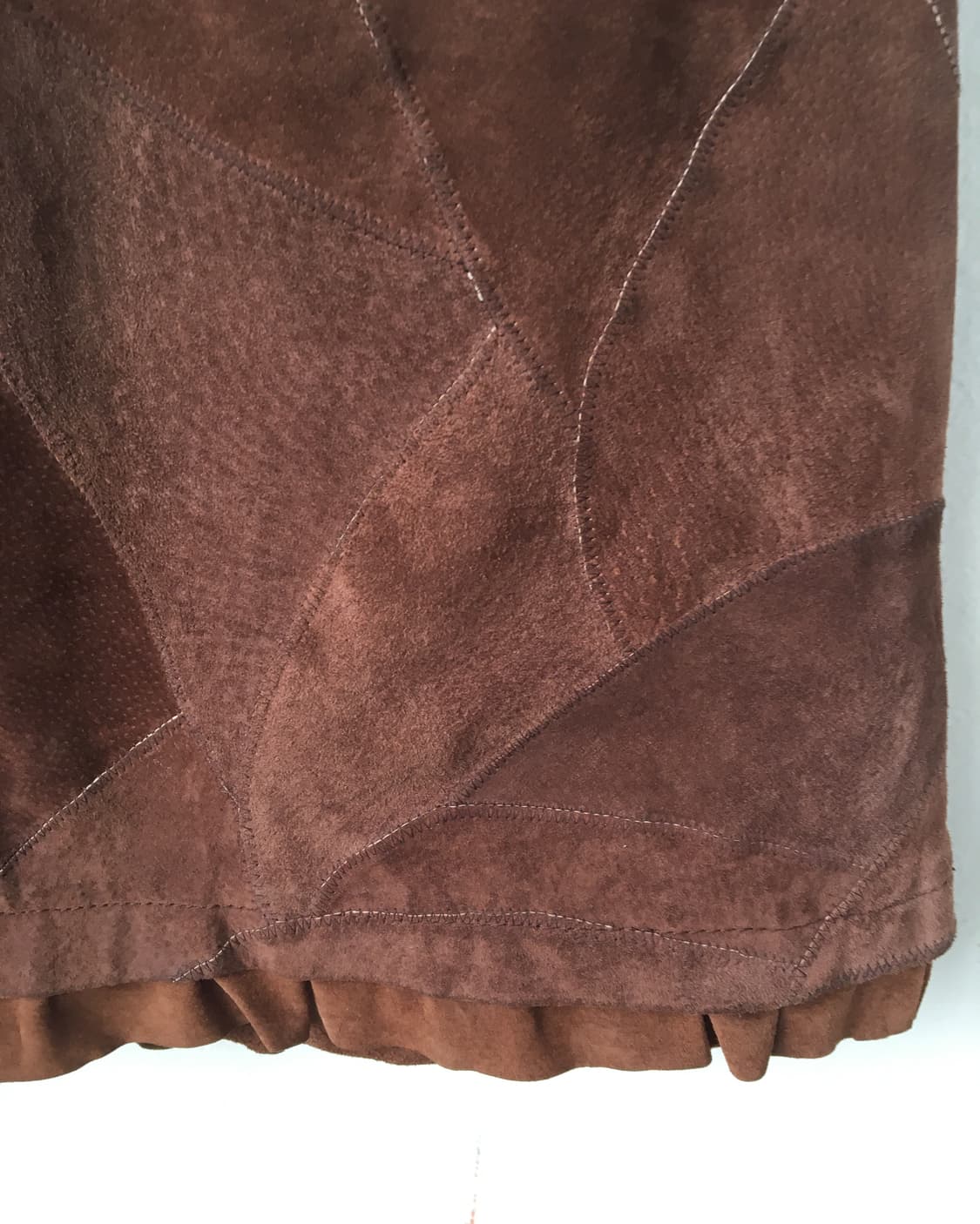 Suede patch work skirt 상품이미지3