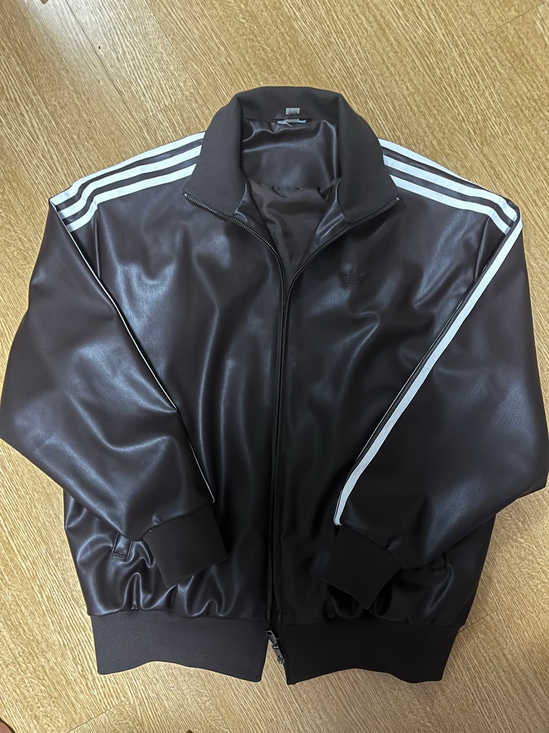 아디다스 브라운 가죽 져지/자켓 M사이즈 상품이미지1