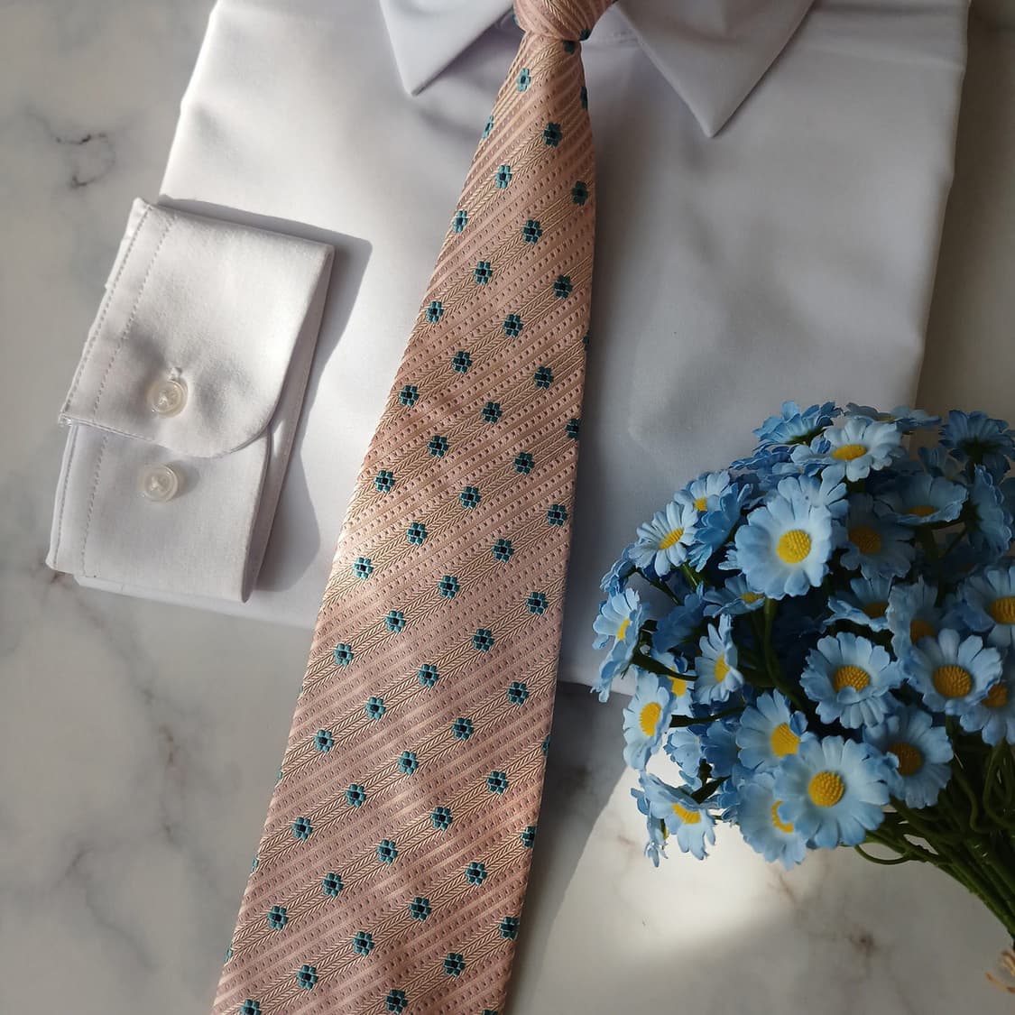 크리지아 실크 핑크 자카드 패턴 넥타이 9.7cm 새제품 A19291
 상품이미지7