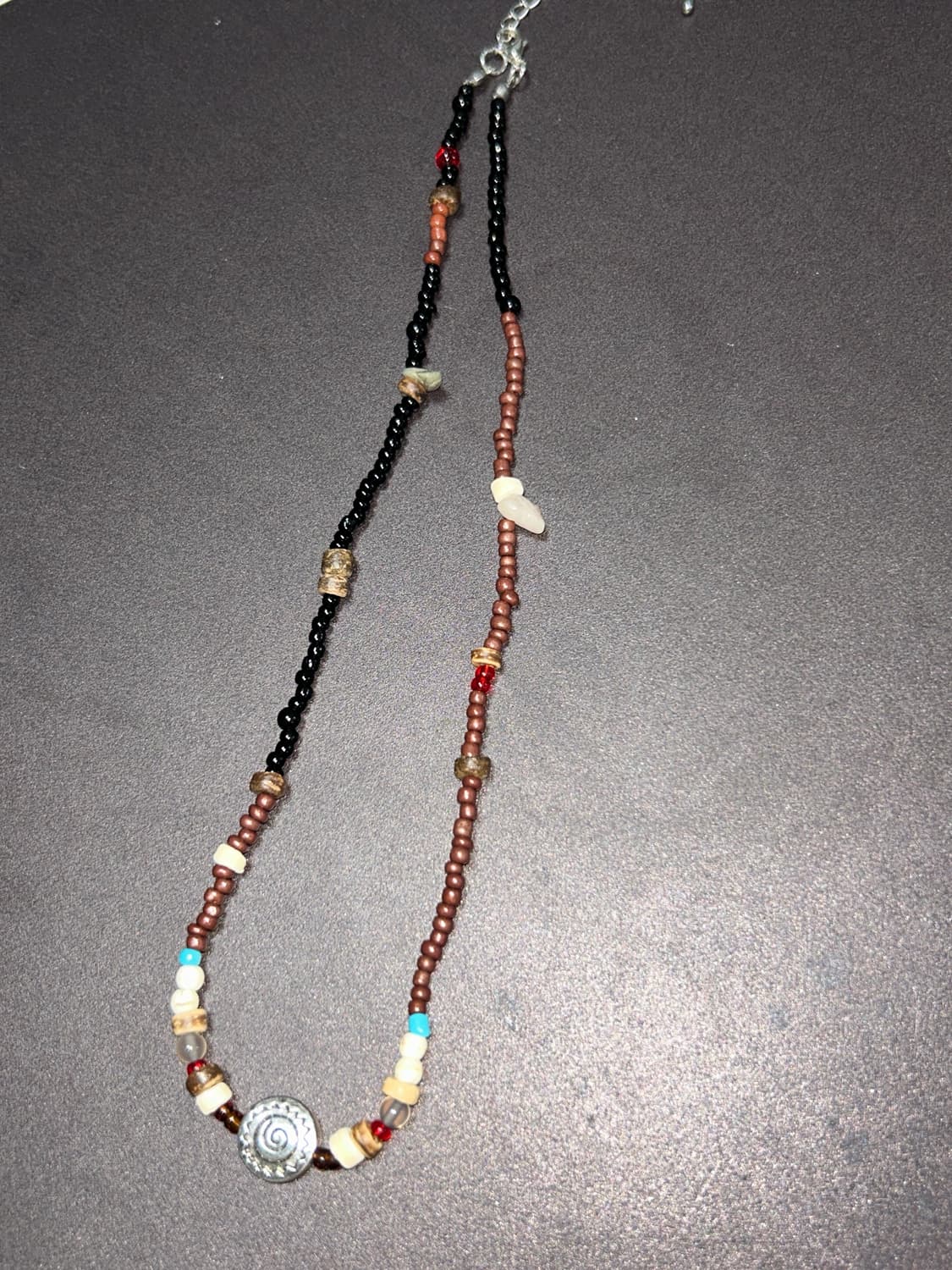 빈티지 비즈 태양 목걸이 / wood sun necklace 상품이미지2