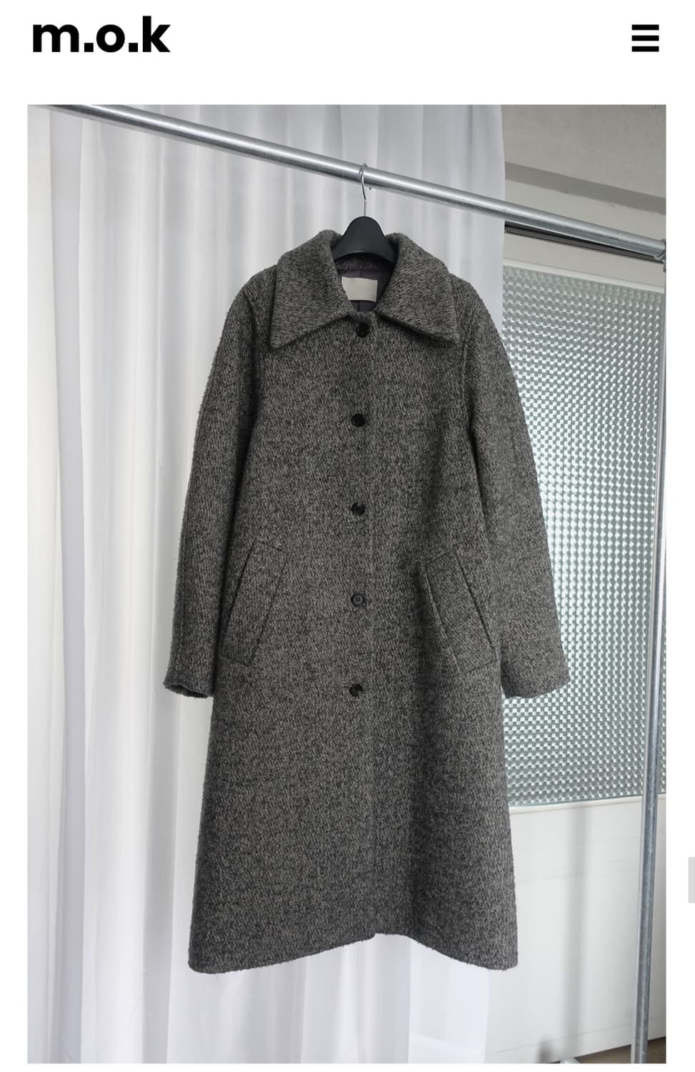 MOK모크 그레인 레글런 코트 상품이미지9