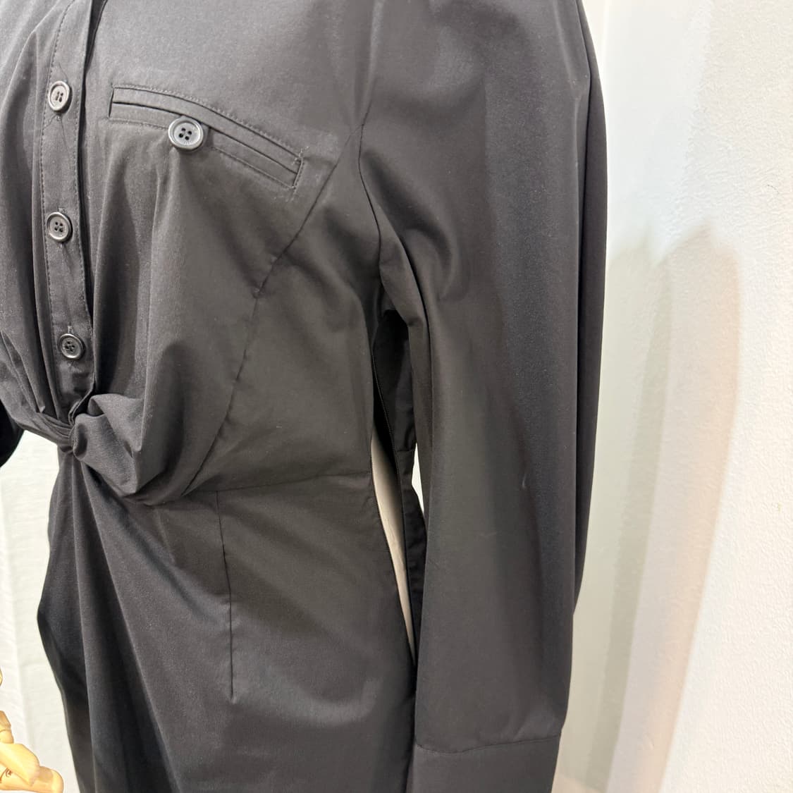 (S)유네미 your name here 트레이핑 블랙셔츠롱원피스 3677 상품이미지4