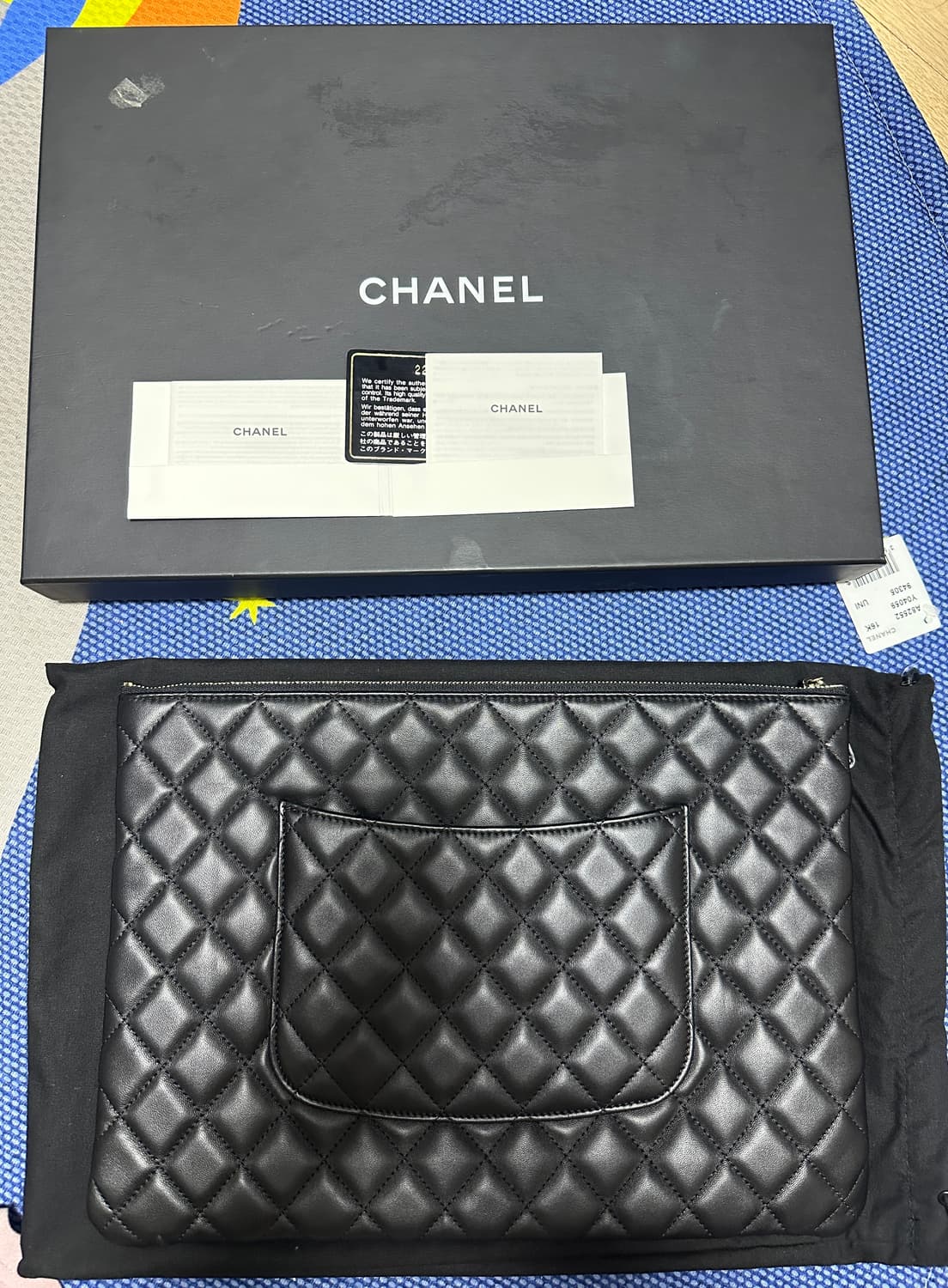 샤넬 램스킨 클러치 라지 금장 상품이미지3