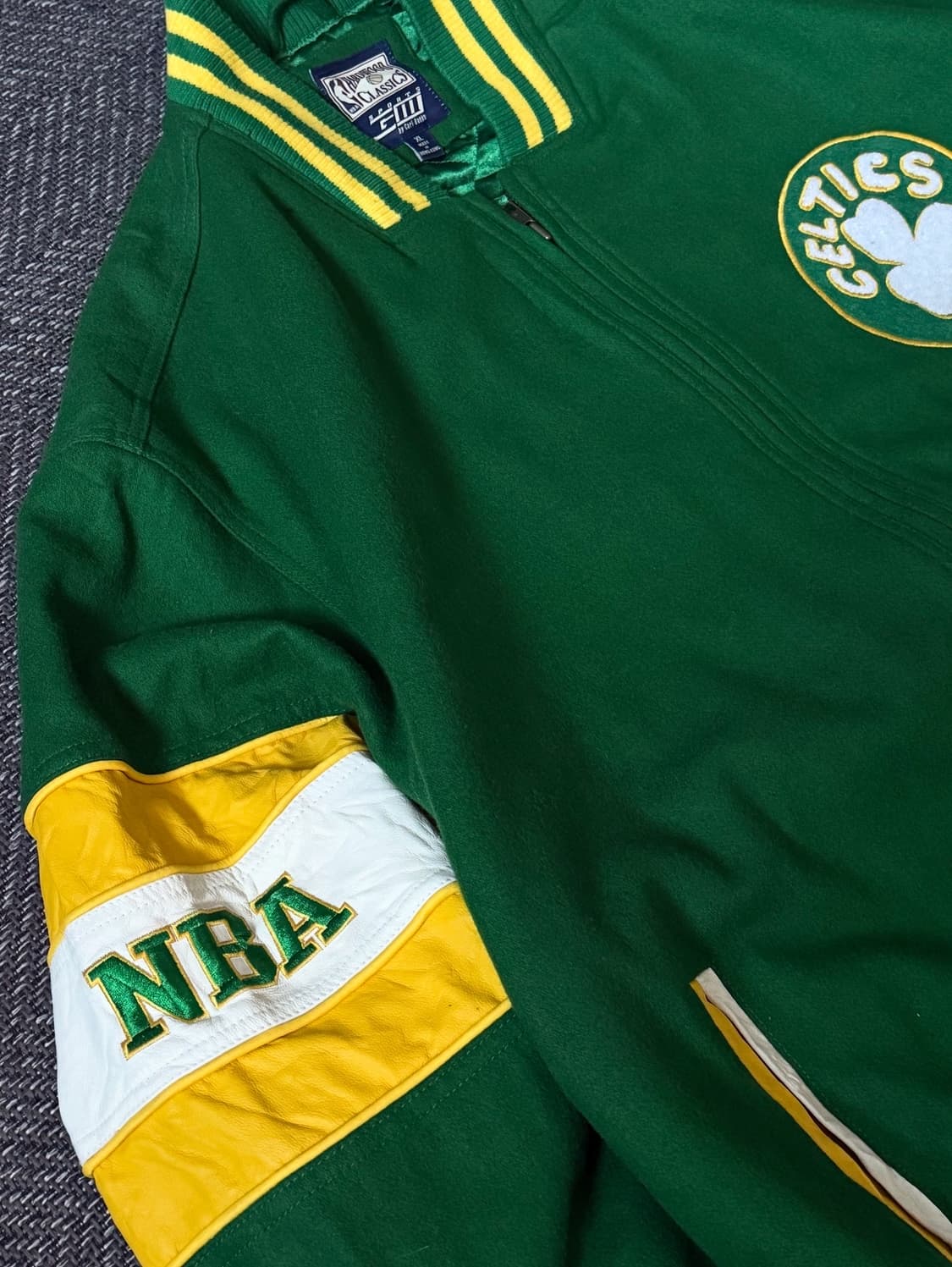 90s 하드우드 클래식 NBA 보스턴 셀틱스 울 바시티 자켓 (110) 상품이미지6
