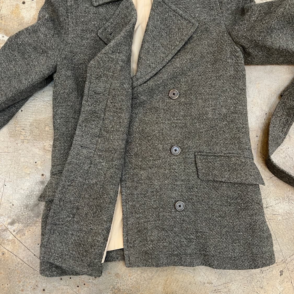 마가렛호웰 벨트 트위드 하프 코트 상품이미지2