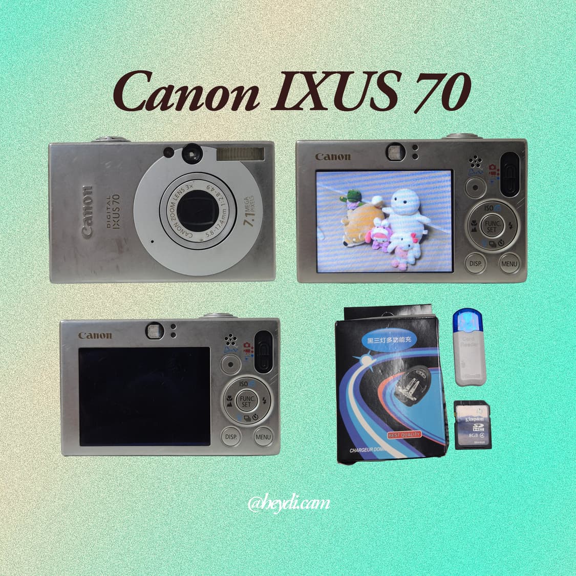 (강민경 아이브 리즈 은채) 캐논 ixus70실버 (SD1000, 상품이미지2