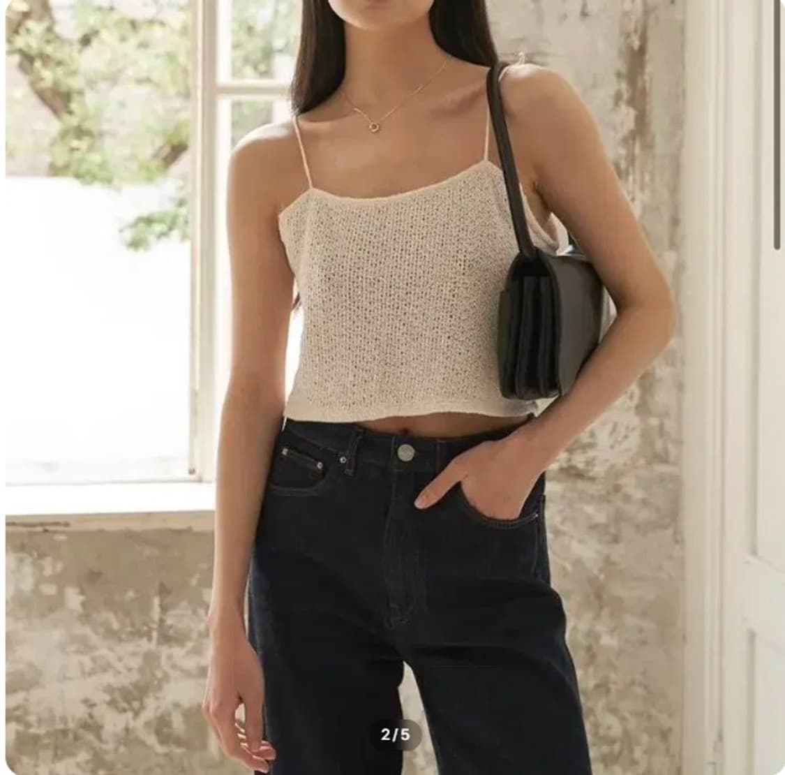 Autt 어트 블랙 레더 폴디드백 숄더백 상품이미지2