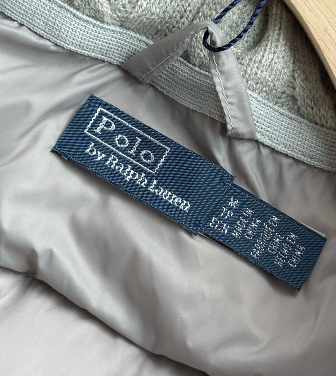 POLO 케이블 니트 후드 다운 코트 패딩 상품이미지7