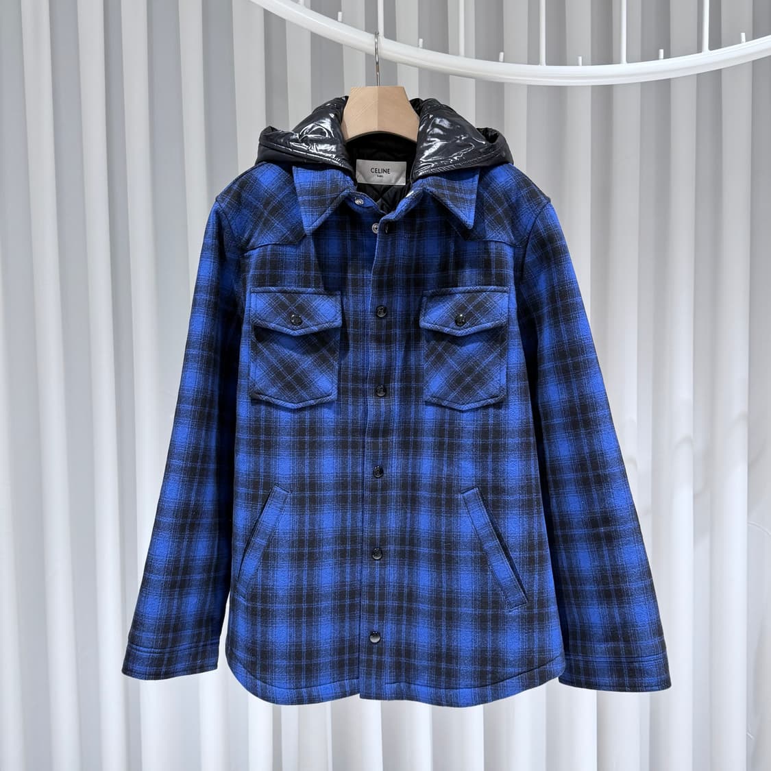 52 / 셀린느 백로고 플란넬 셔츠 패딩 자켓 상품이미지2