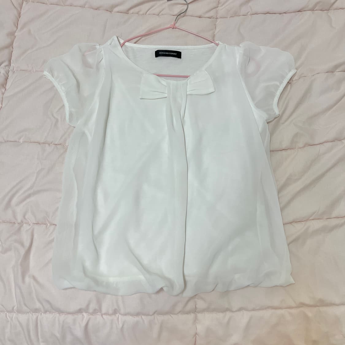 화이트 리본 블라우스 상품이미지1