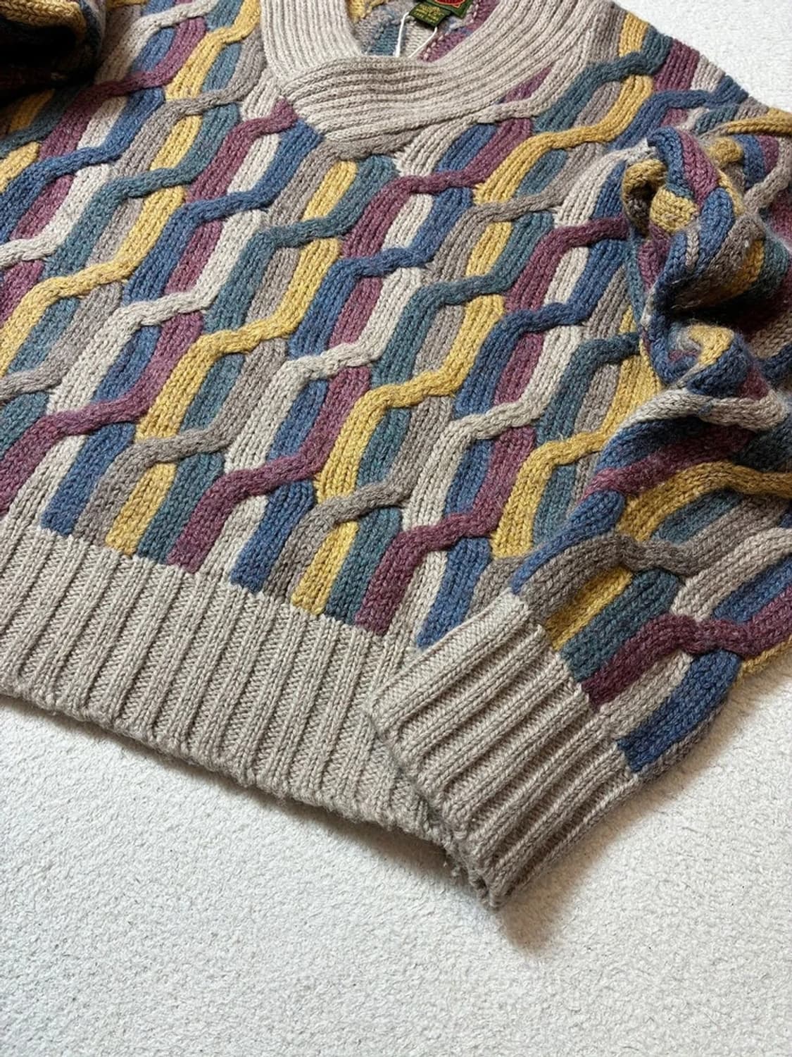 보스턴트레이더스 80's 퓨어 울 자카드 니트 PN7968 상품이미지3