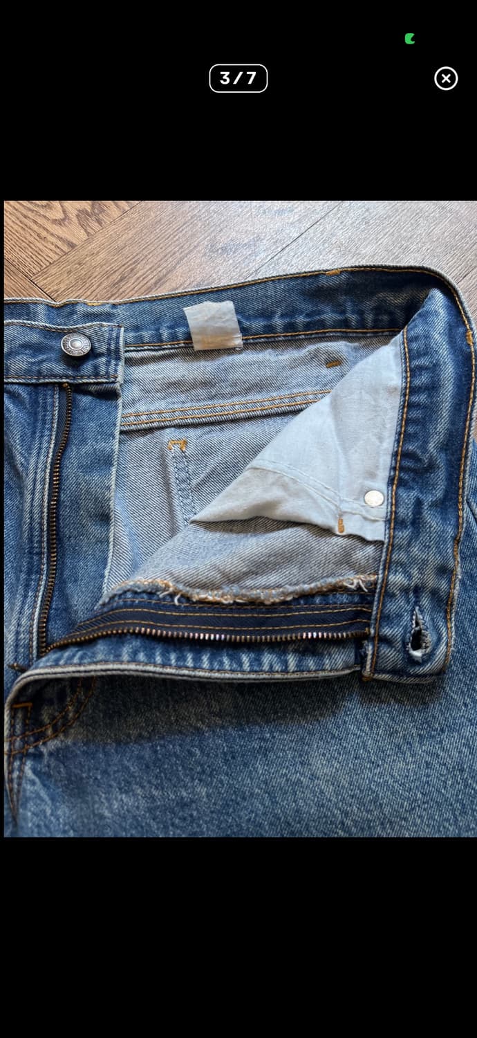 [33] 90's 리바이스 USA 오렌지탭 505 데님 팬 상품이미지3