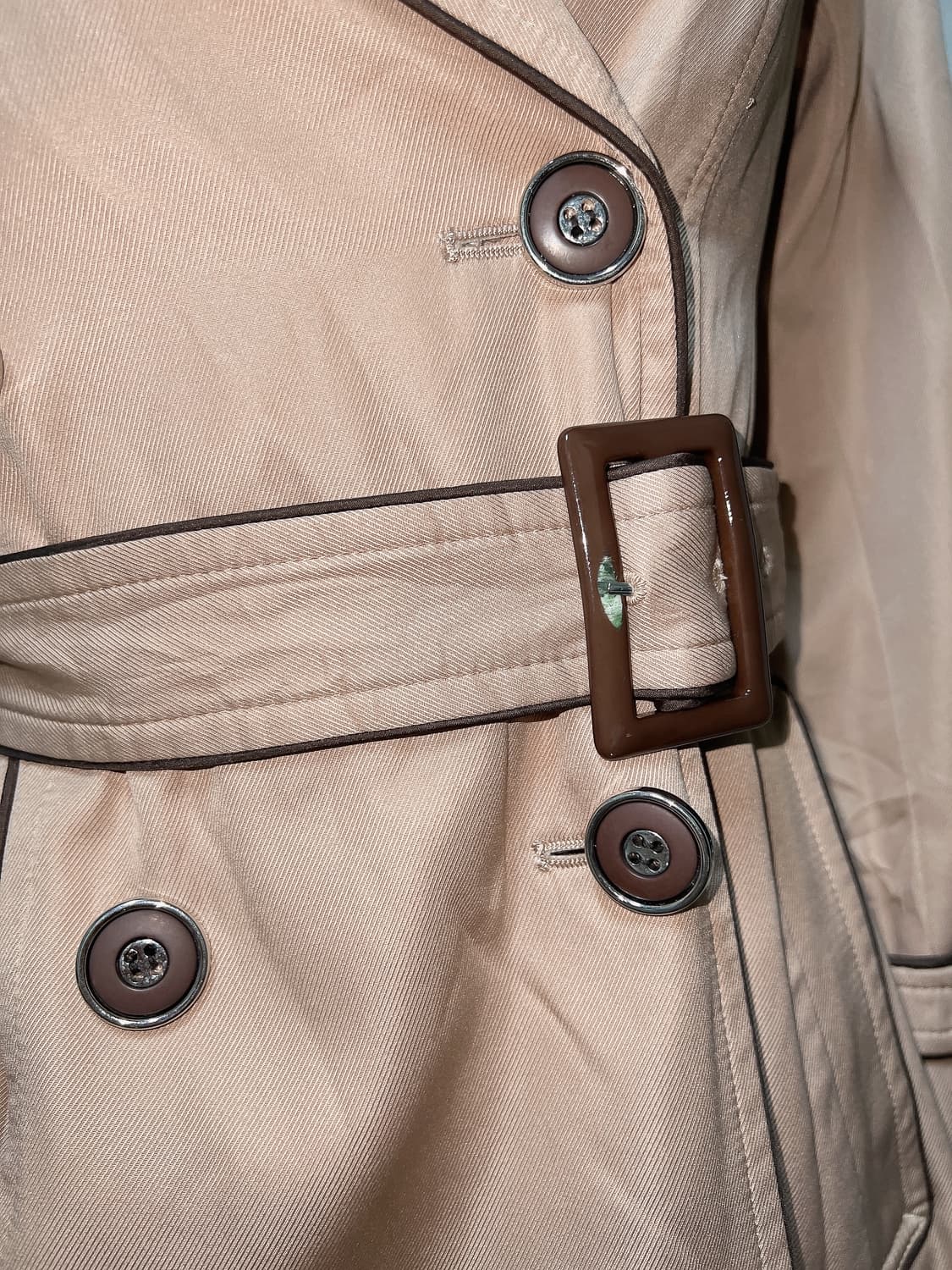 로맨틱갸루 로걀 라떼 오네 브라운 트렌치코트 자켓 핀터 헤이세이 리즈리사 상품이미지6