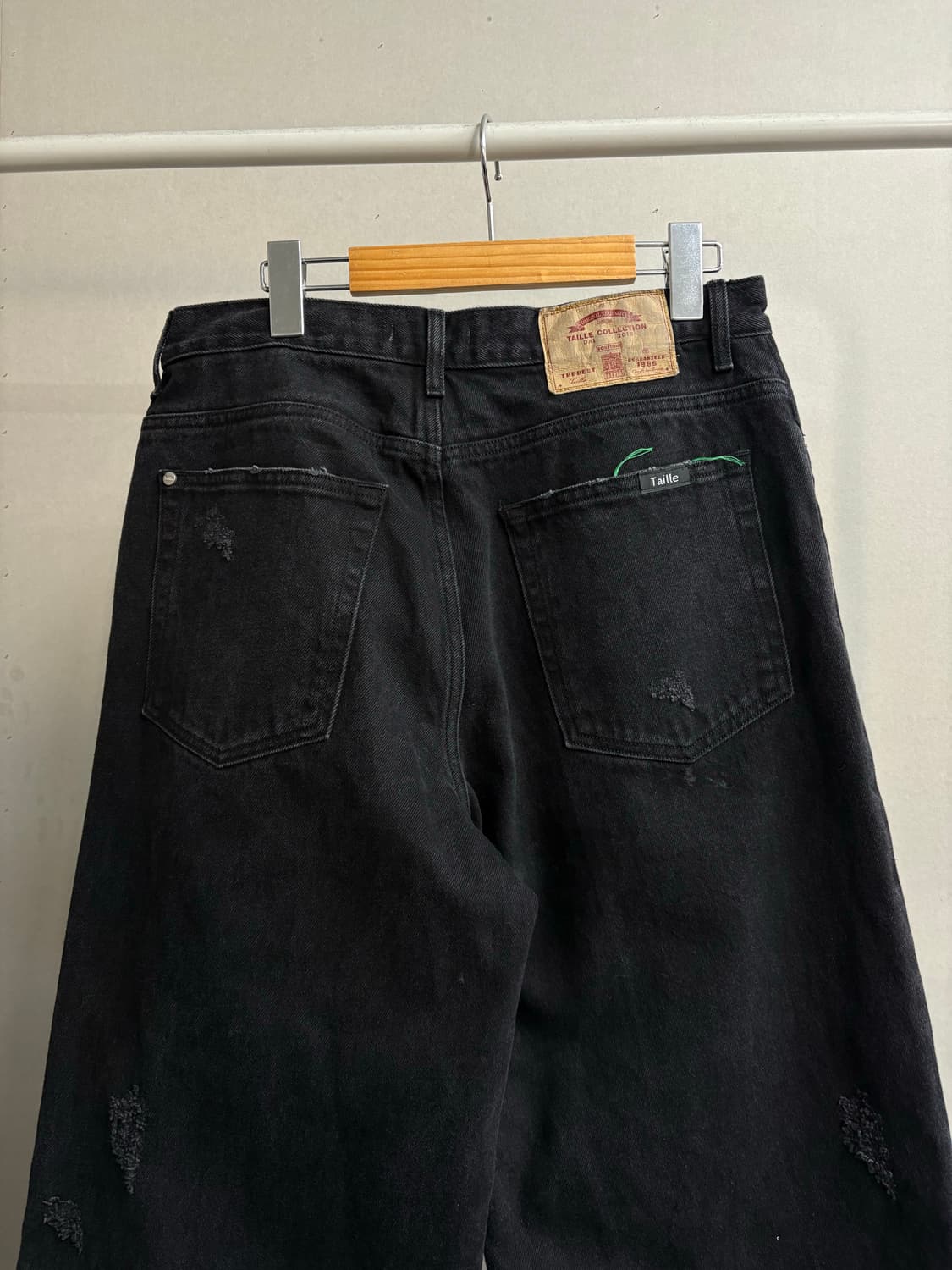 타일레 흑청 현행 데미지 데님팬츠 상품이미지7