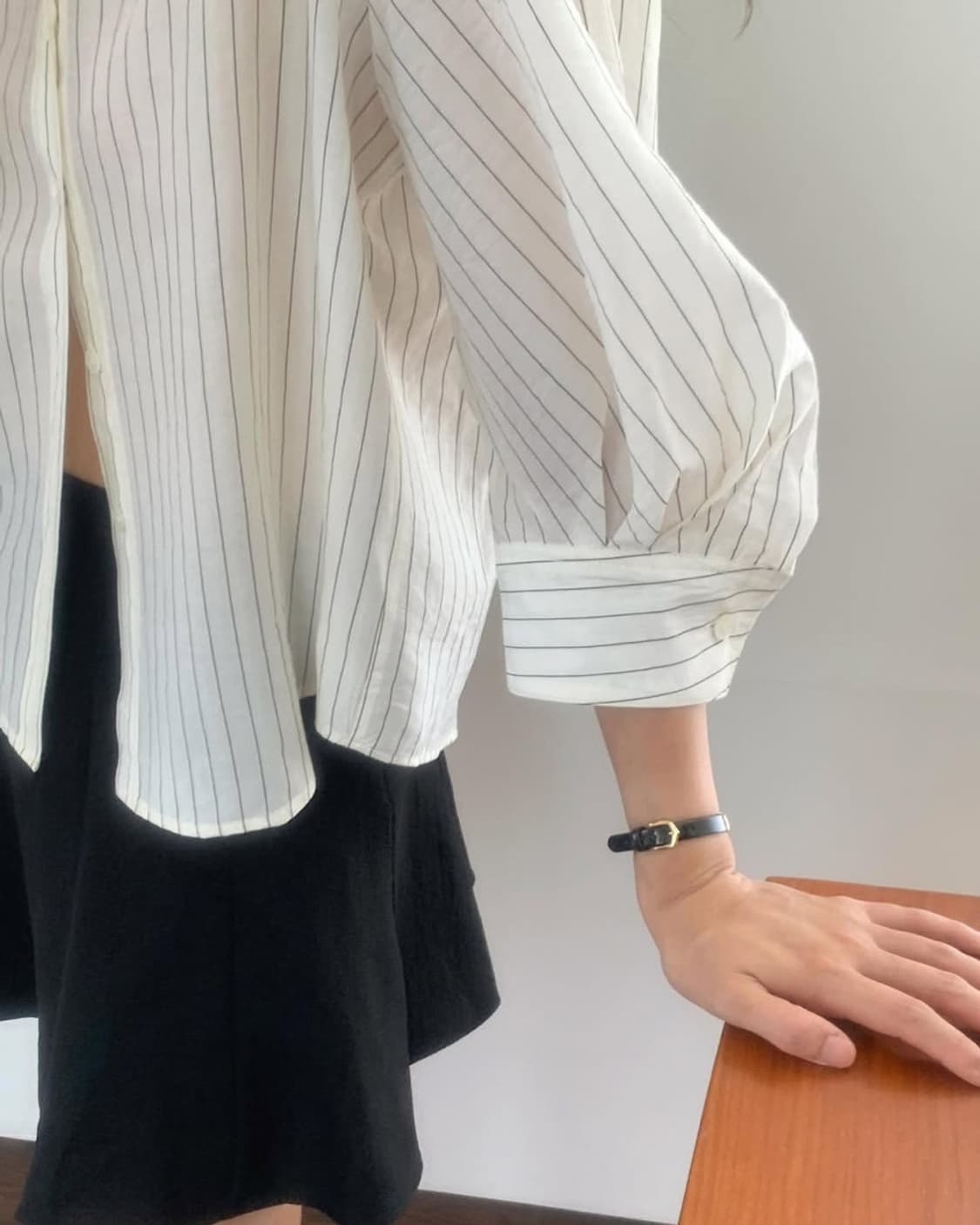 퍼프 스트라이프 블라우스 새상품 상품이미지6