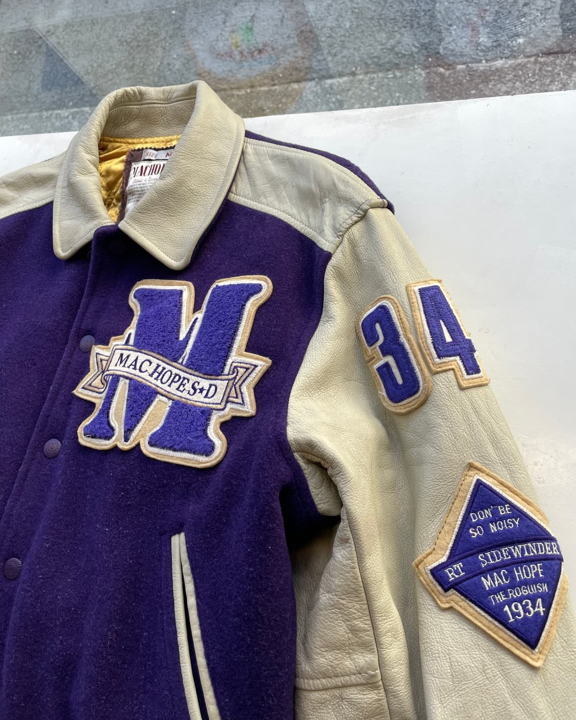 90‘s Machope Wool & Leather varsity jkt 상품이미지5