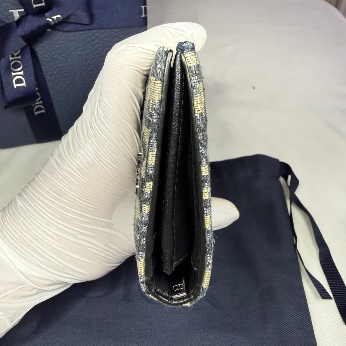 디올 오블리크 자카드 버티컬 장지갑 상품이미지8