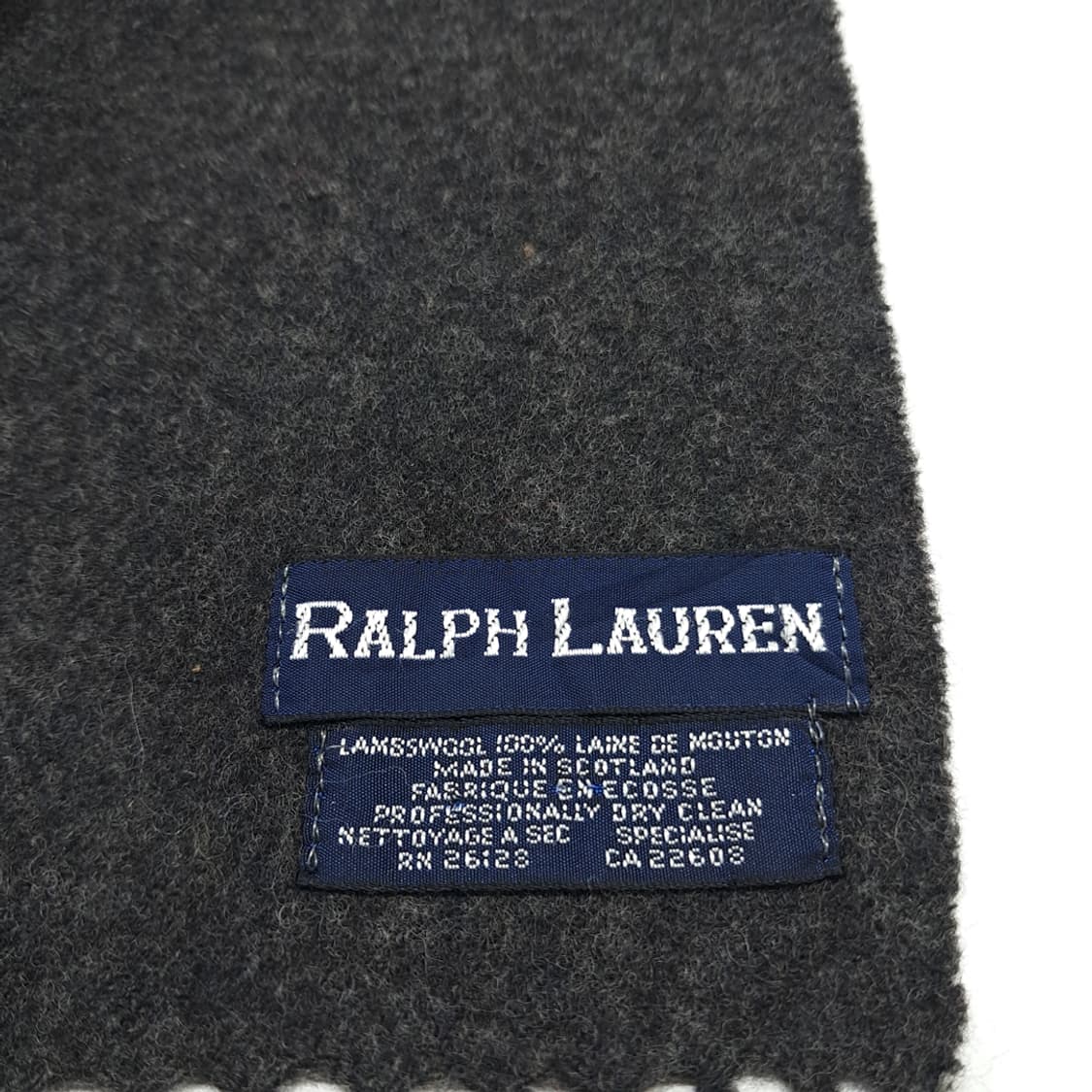 MX322 폴로 랄프로렌 차콜그레이 램스울 목도리 머플러 상품이미지6