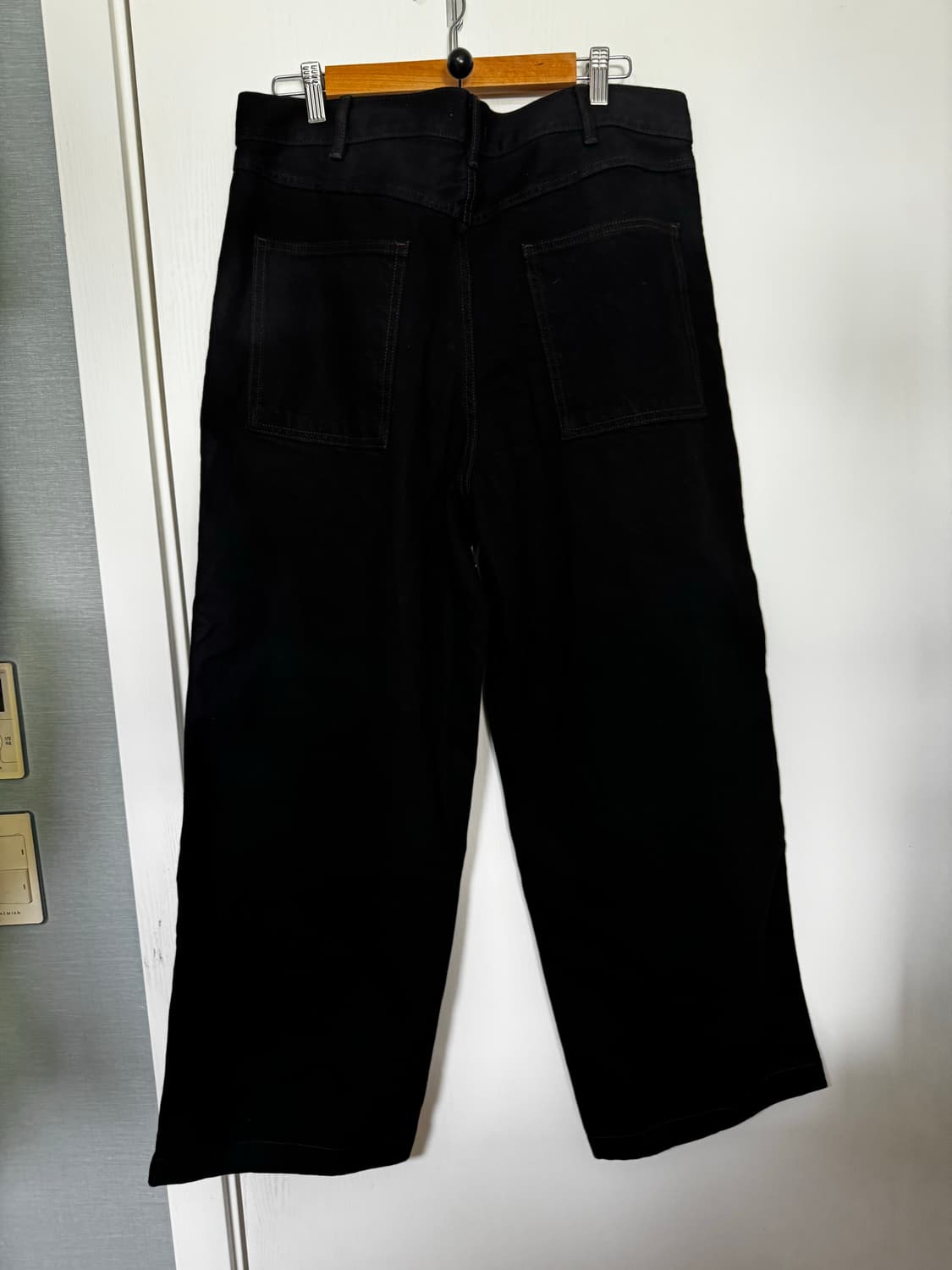 유니클로U 와이드핏컬러진 블랙35 사이즈 새상품 상품이미지3