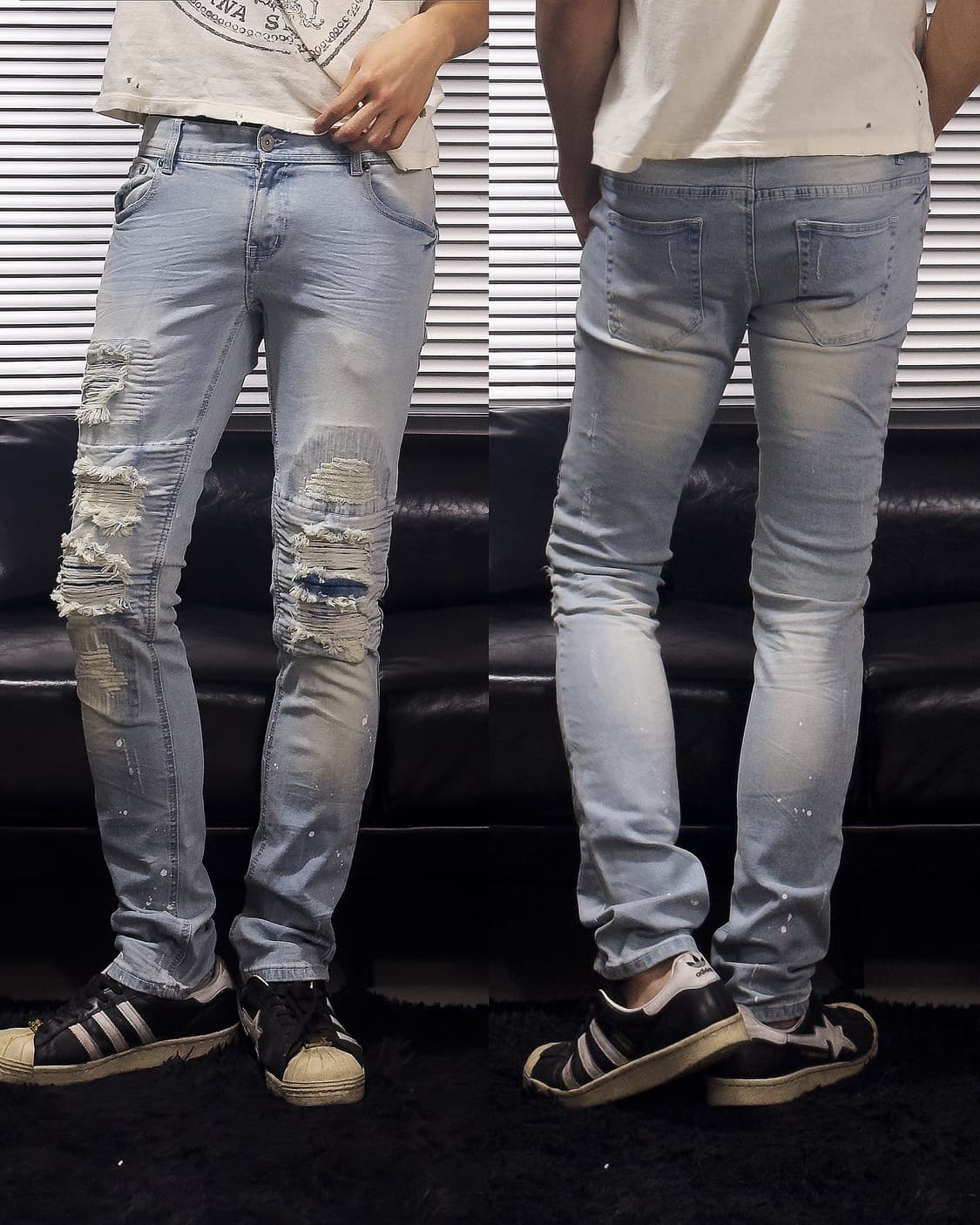 {In The Attic} Ripped Biker Skinny Jeans 상품이미지1