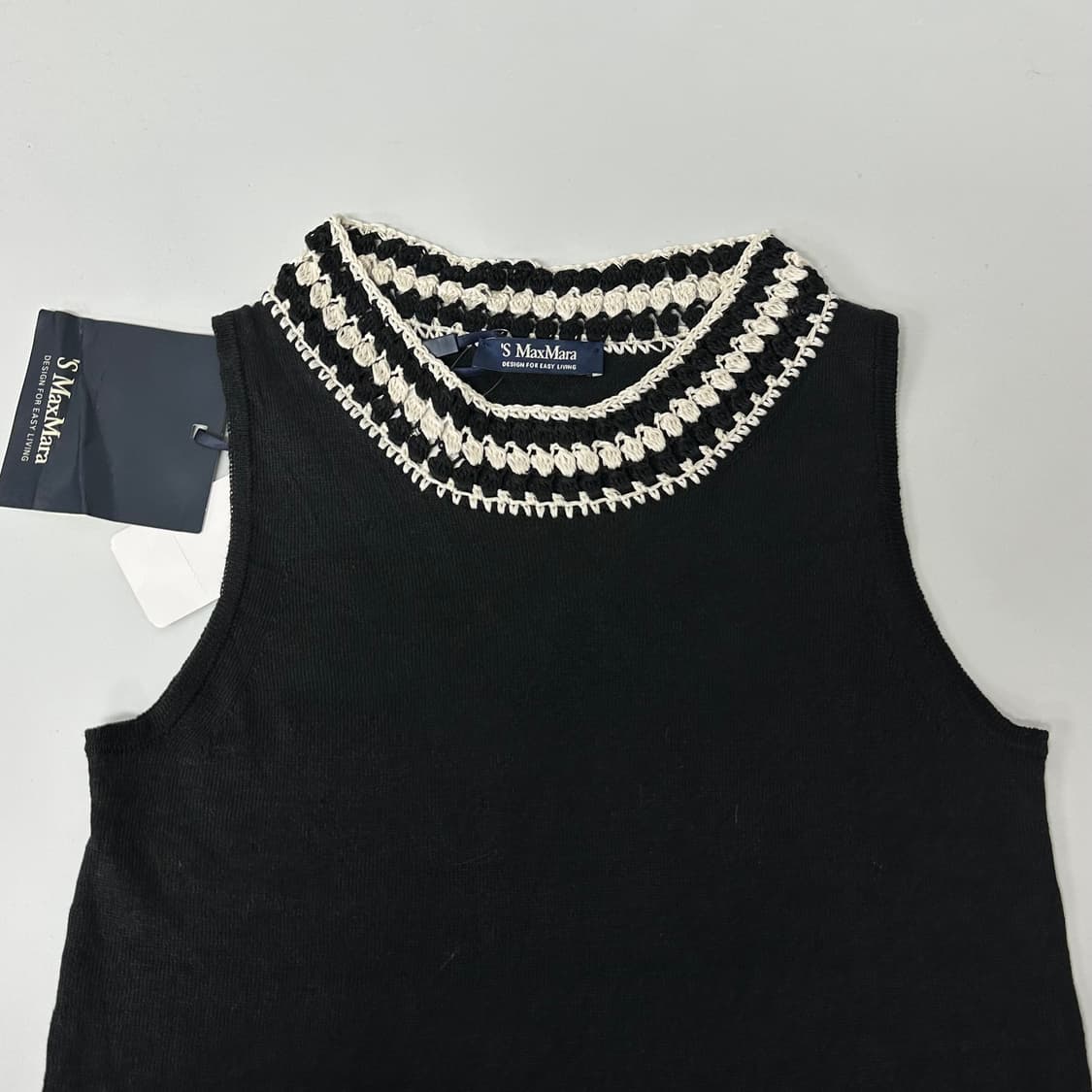 막스마라 린넨 니트 슬리브리스 탑 새상품 상품이미지2