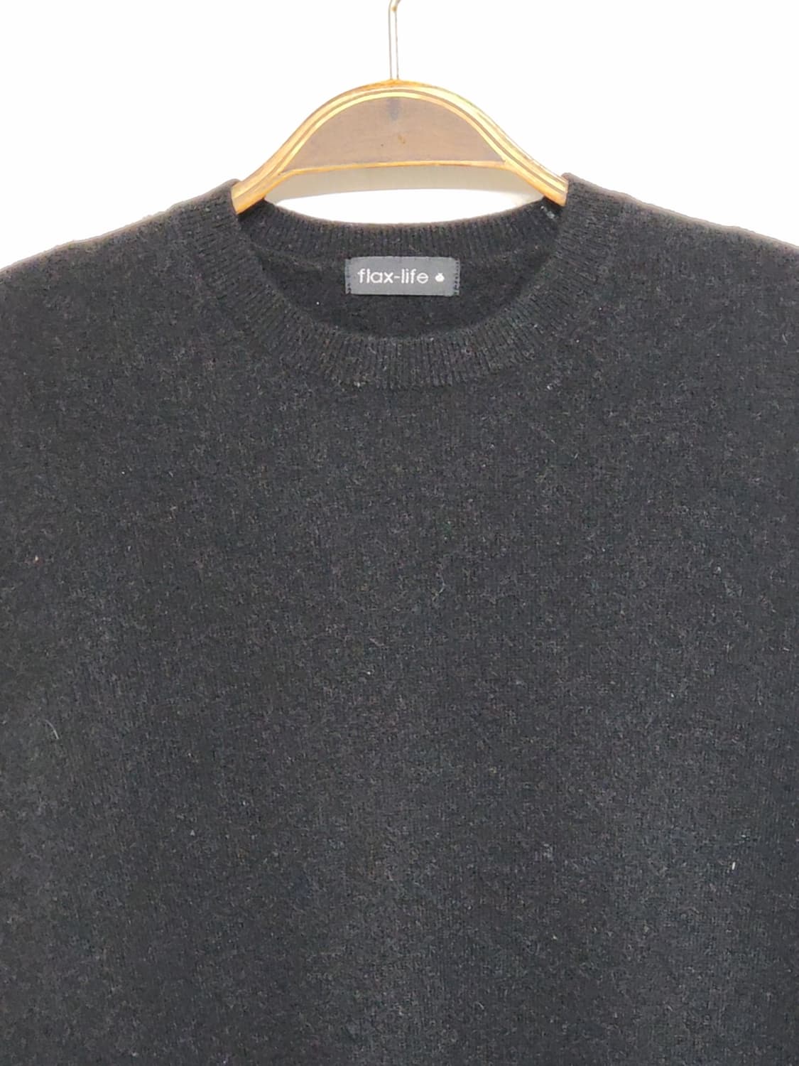 (M) 캐시미어 니트 블랙 무지 스웨터 라운드  상품이미지2