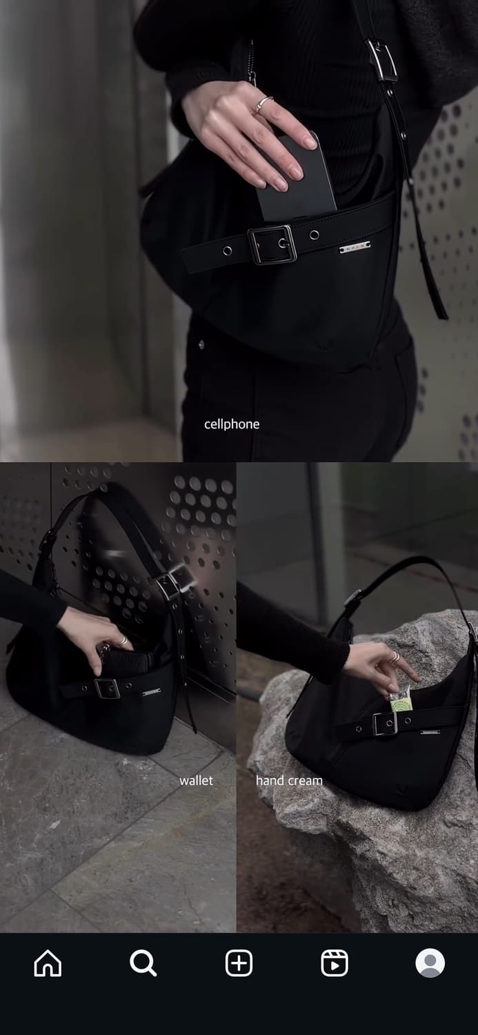 므넴 포켓 나일론 백 상품이미지2