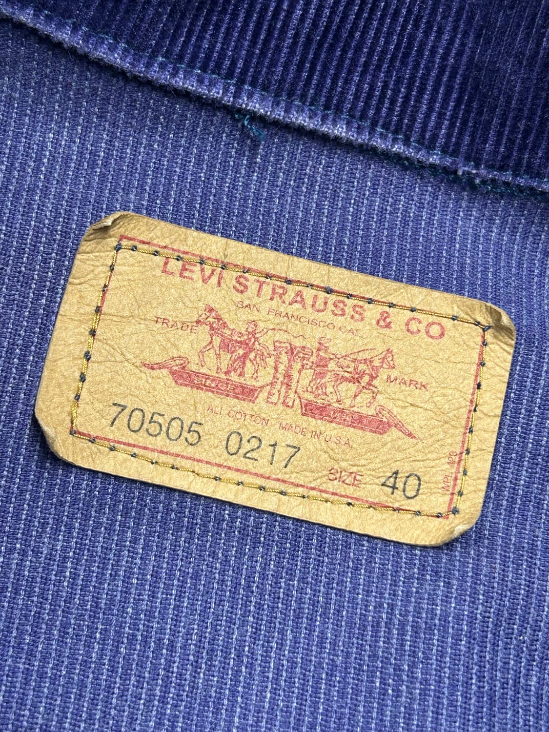 빈티지 리바이스 코듀로이 트러커 자켓 상품이미지7