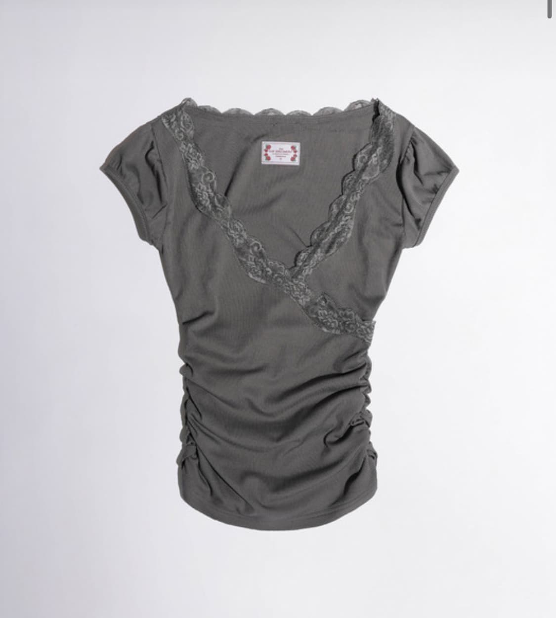 스컬프터 lace trim wrap tee M사이즈 상품이미지1