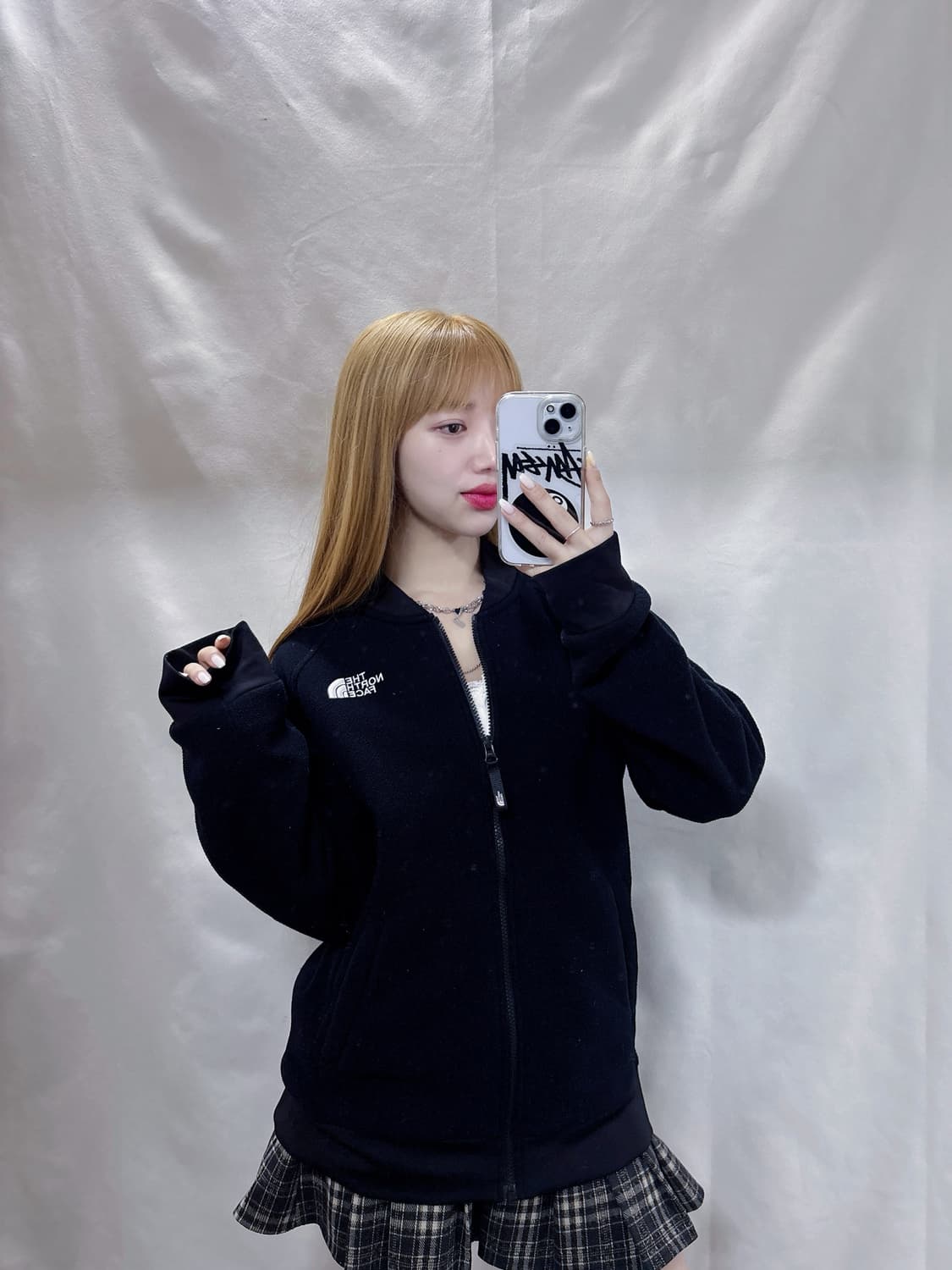 노스페이스 화이트라벨 블랙 플리스 집업  상품이미지1