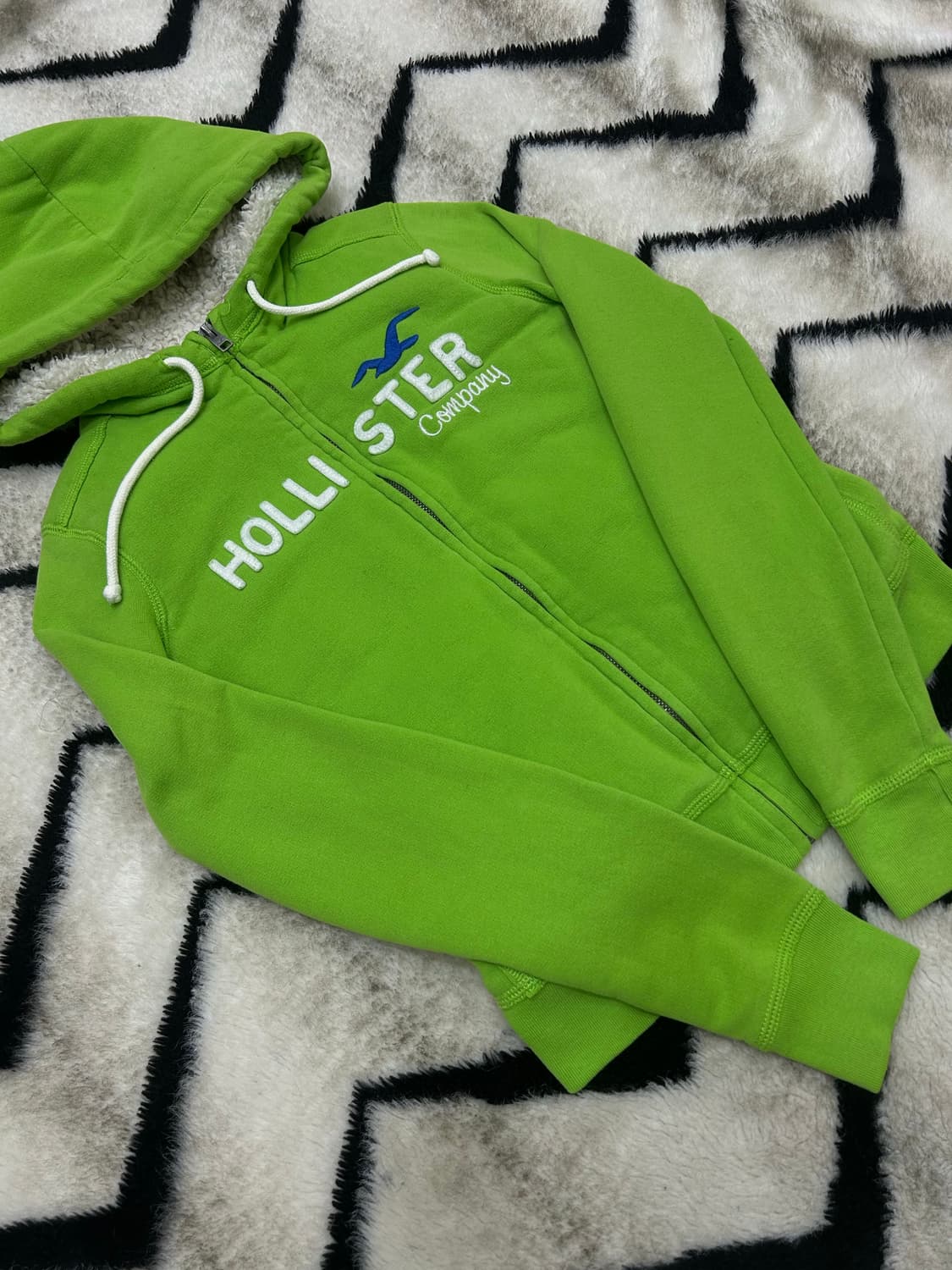 [S]홀리스터 쉐르파 숏 후드집업/그린 상품이미지2