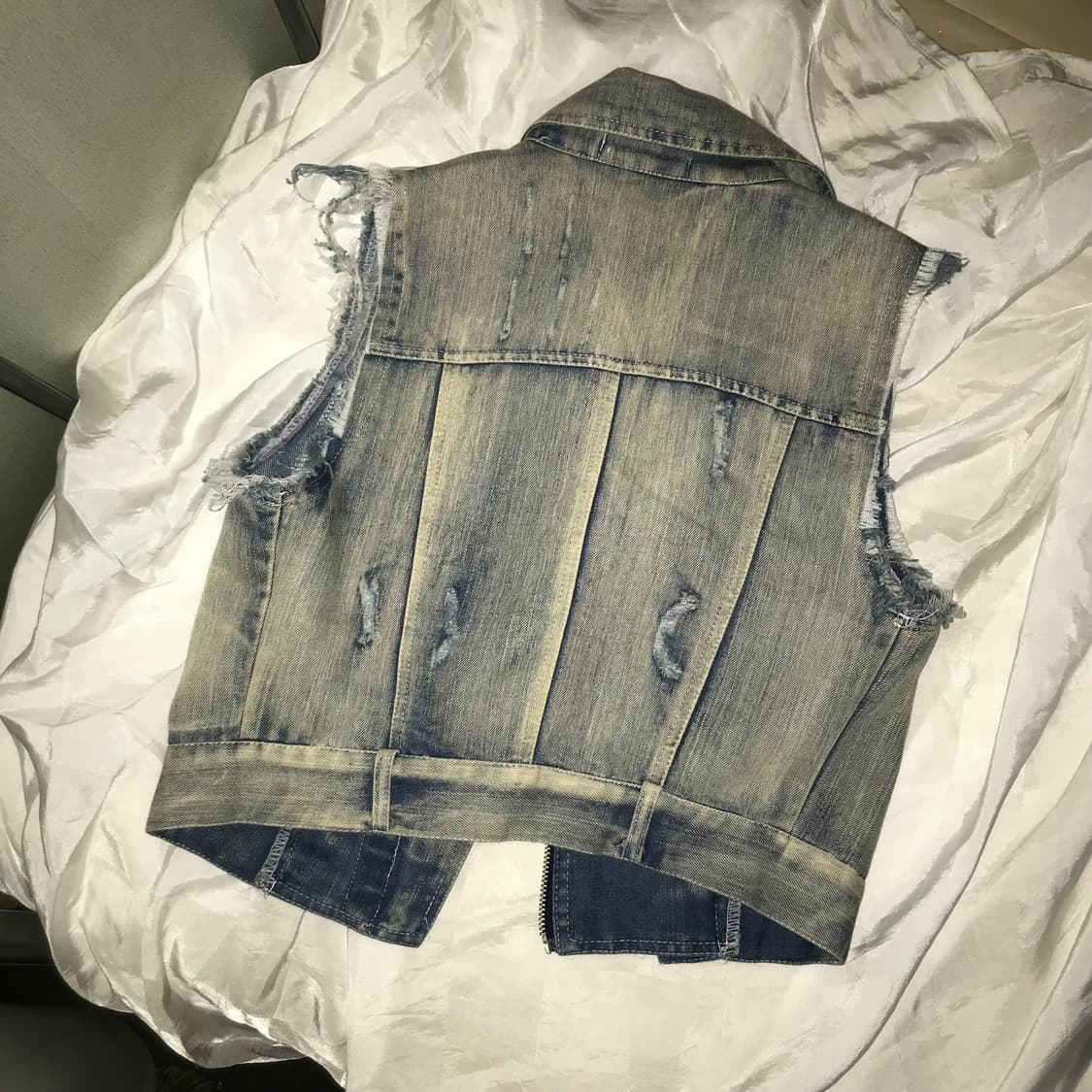 Vintage 락 고스펑크 데미지 스터드 vest 상품이미지7