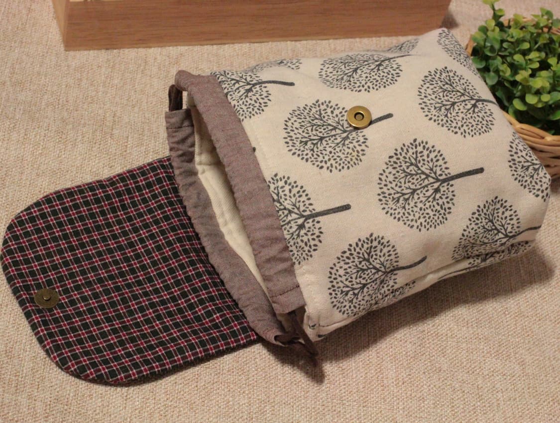 핸드메이드 나무무늬 스트링 파우치 상품이미지6