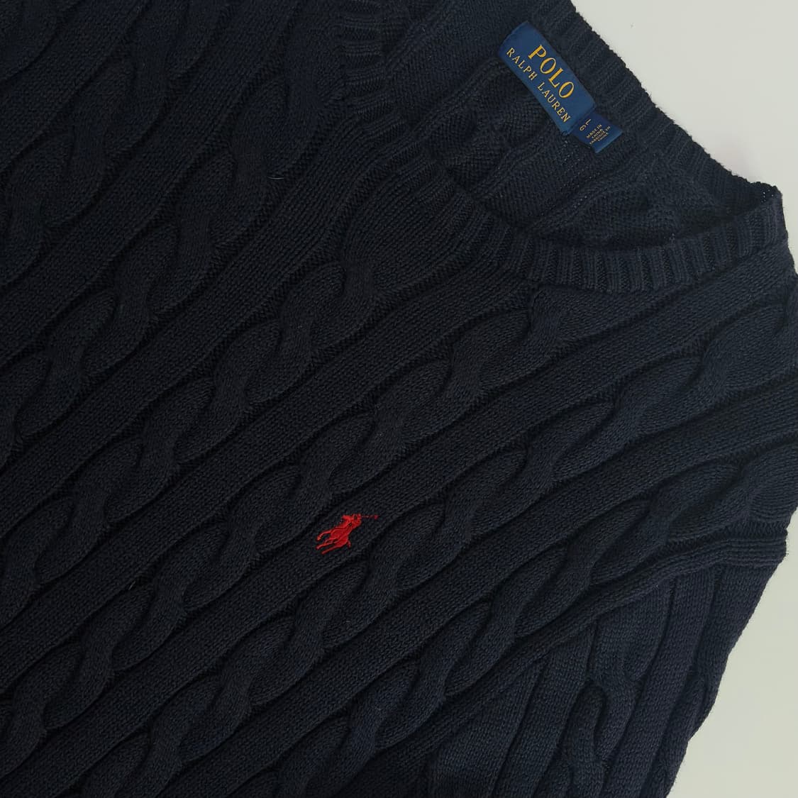 Polo 폴로 랄프로렌 신형 네이비 케이블 니트 상품이미지3